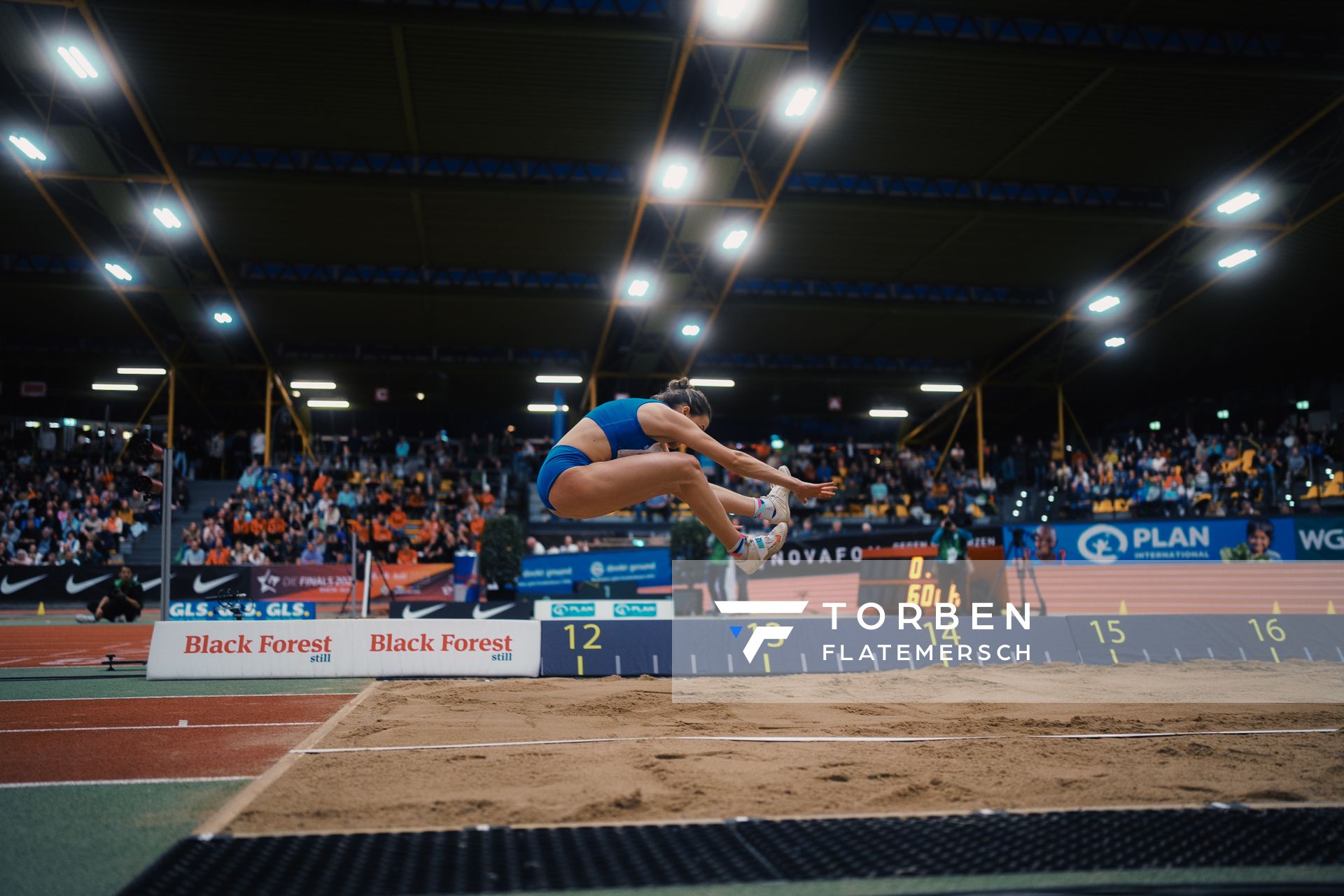 Maria Purtsa (LAC Erdgas Chemnitz) bei den Deutschen Leichtathletik-Hallenmeisterschaften am 18.02.2023 in der Helmut-Koernig-Halle in Dortmund