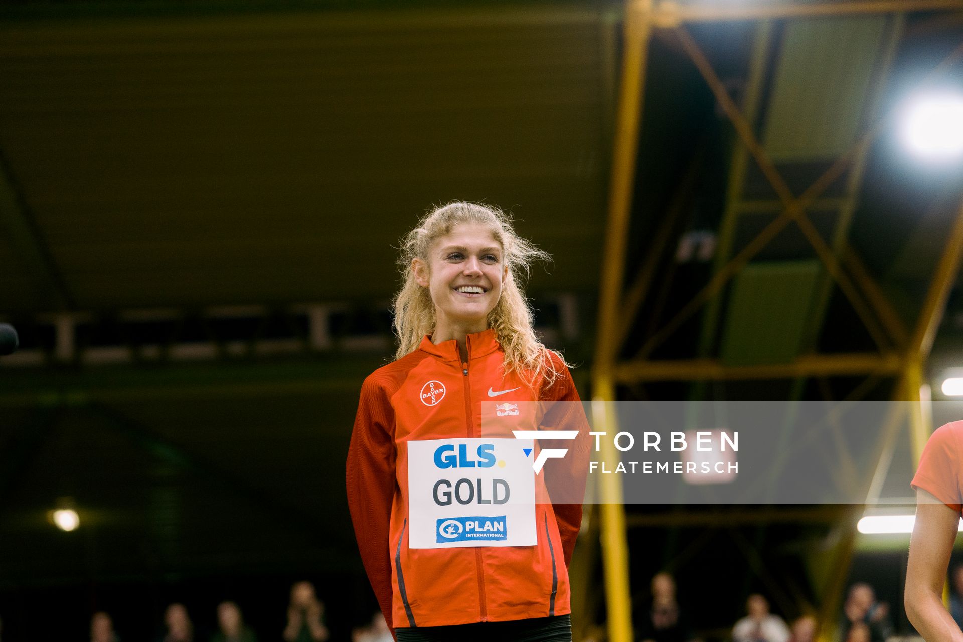 Konstanze Klosterhalfen (TSV Bayer 04 Leverkusen) bei den Deutschen Leichtathletik-Hallenmeisterschaften am 18.02.2023 in der Helmut-Koernig-Halle in Dortmund