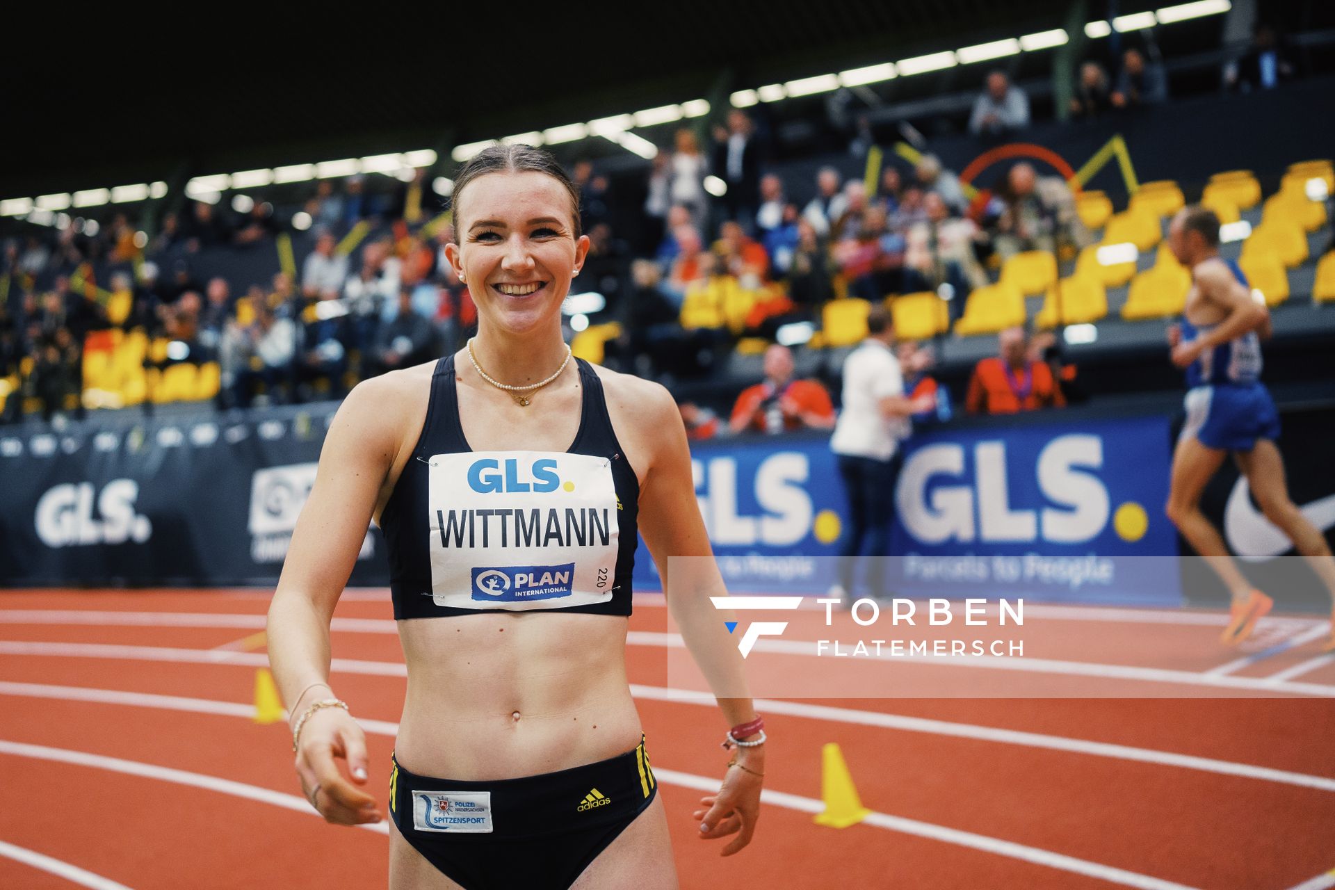 Kira Wittmann (LG Goettingen) bei den Deutschen Leichtathletik-Hallenmeisterschaften am 18.02.2023 in der Helmut-Koernig-Halle in Dortmund