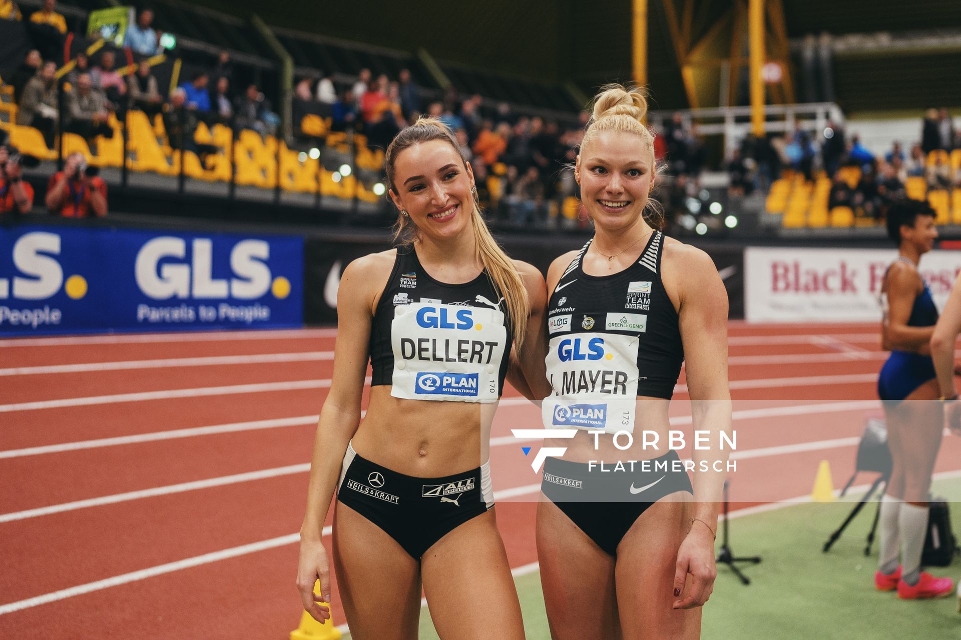 Antonia Dellert (Sprintteam Wetzlar) bei den Deutschen Leichtathletik-Hallenmeisterschaften am 18.02.2023 in der Helmut-Koernig-Halle in Dortmund