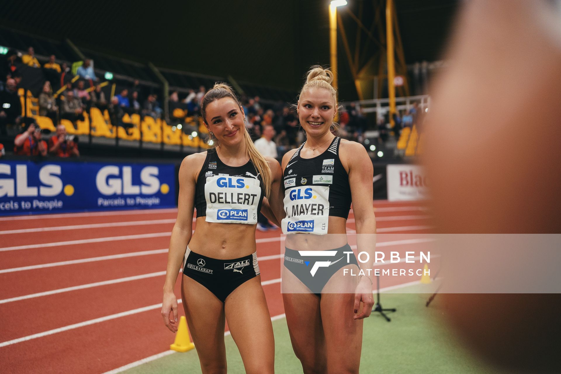 Antonia Dellert (Sprintteam Wetzlar) bei den Deutschen Leichtathletik-Hallenmeisterschaften am 18.02.2023 in der Helmut-Koernig-Halle in Dortmund