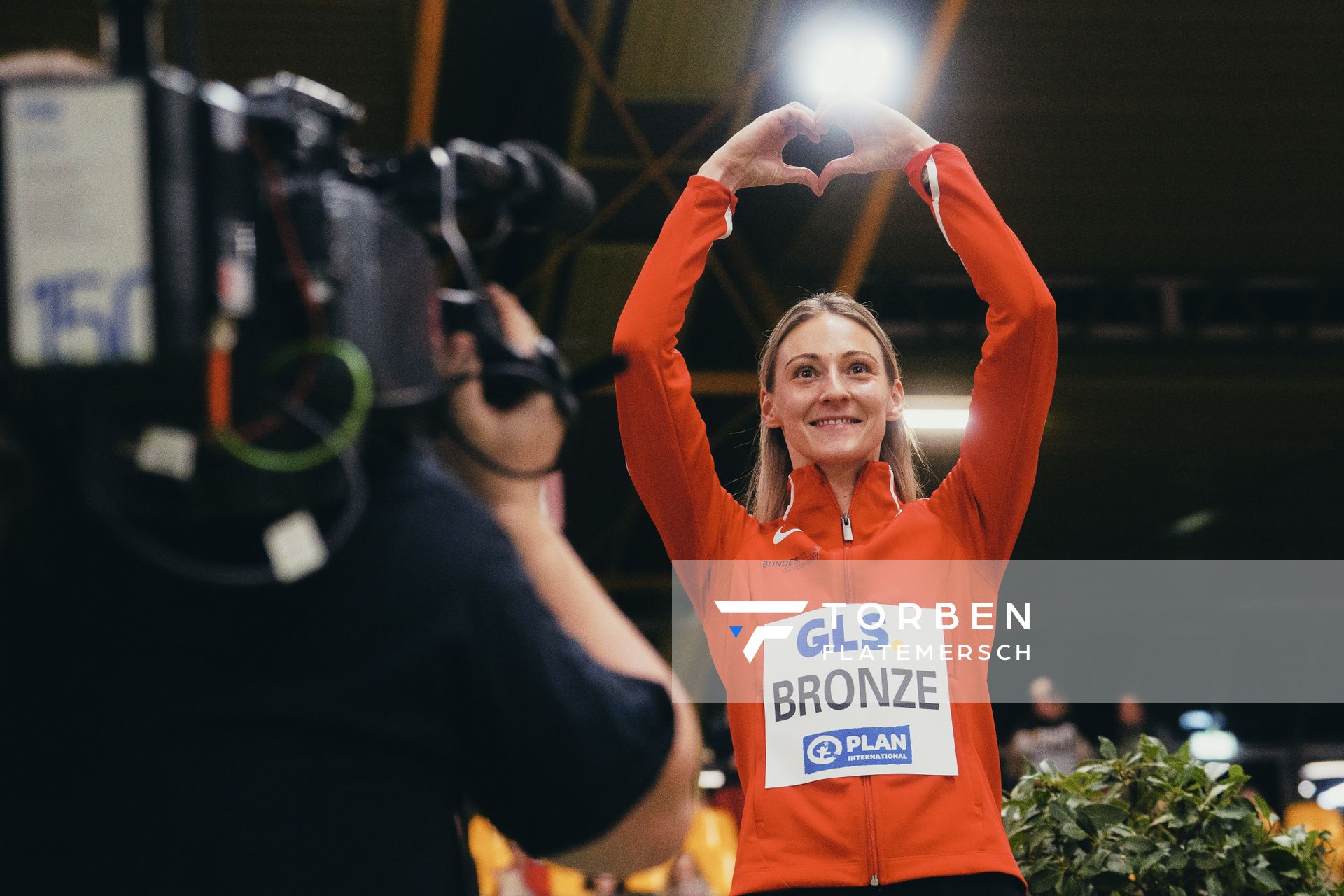 Kristin Gierisch (TSV Bayer 04 Leverkusen) bei den Deutschen Leichtathletik-Hallenmeisterschaften am 18.02.2023 in der Helmut-Koernig-Halle in Dortmund