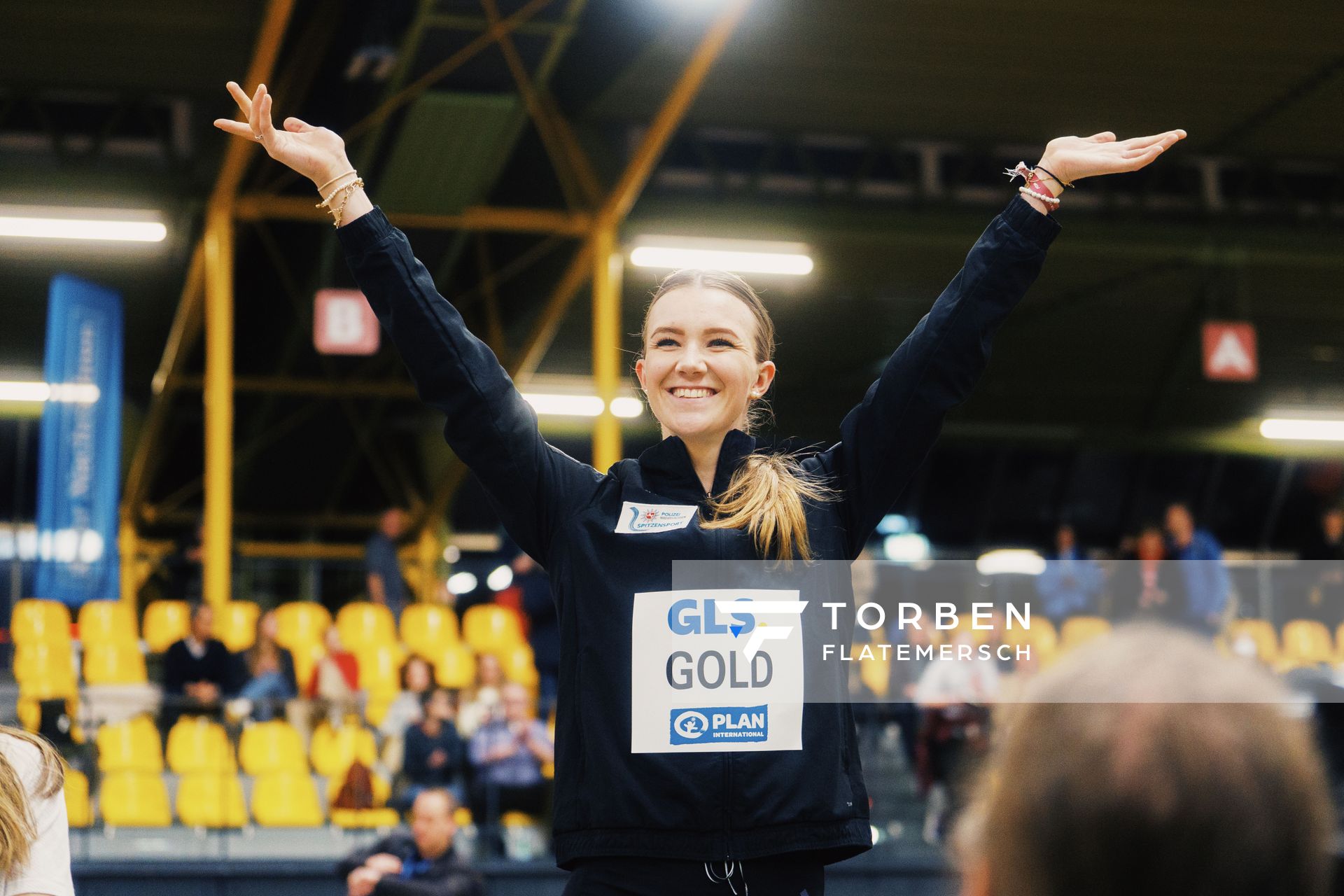 Kira Wittmann (LG Goettingen) bei den Deutschen Leichtathletik-Hallenmeisterschaften am 18.02.2023 in der Helmut-Koernig-Halle in Dortmund