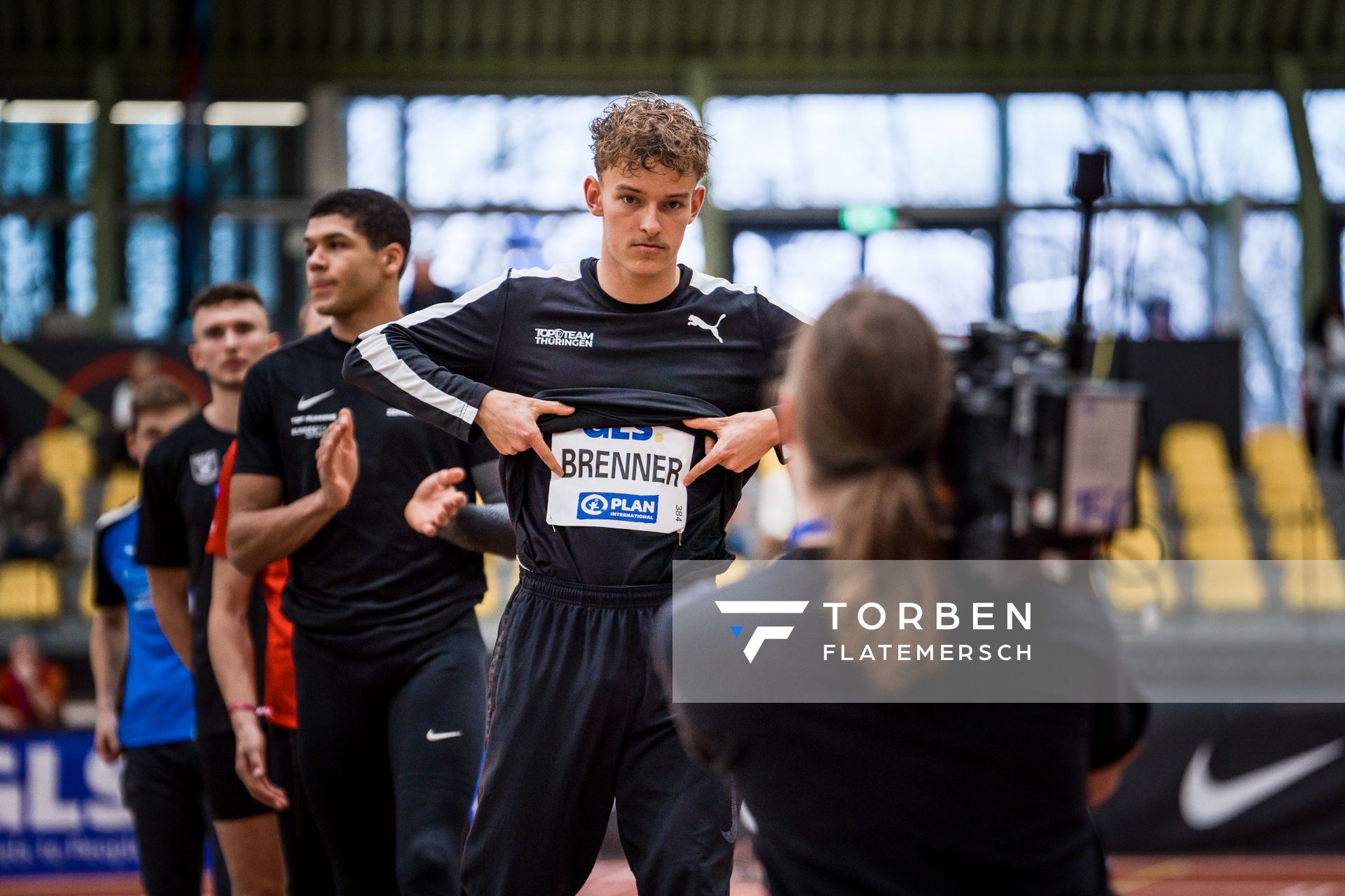 Valentin Brenner (LC Top Team Thueringen) bei den Deutschen Leichtathletik-Hallenmeisterschaften am 19.02.2023 in der Helmut-Koernig-Halle in Dortmund