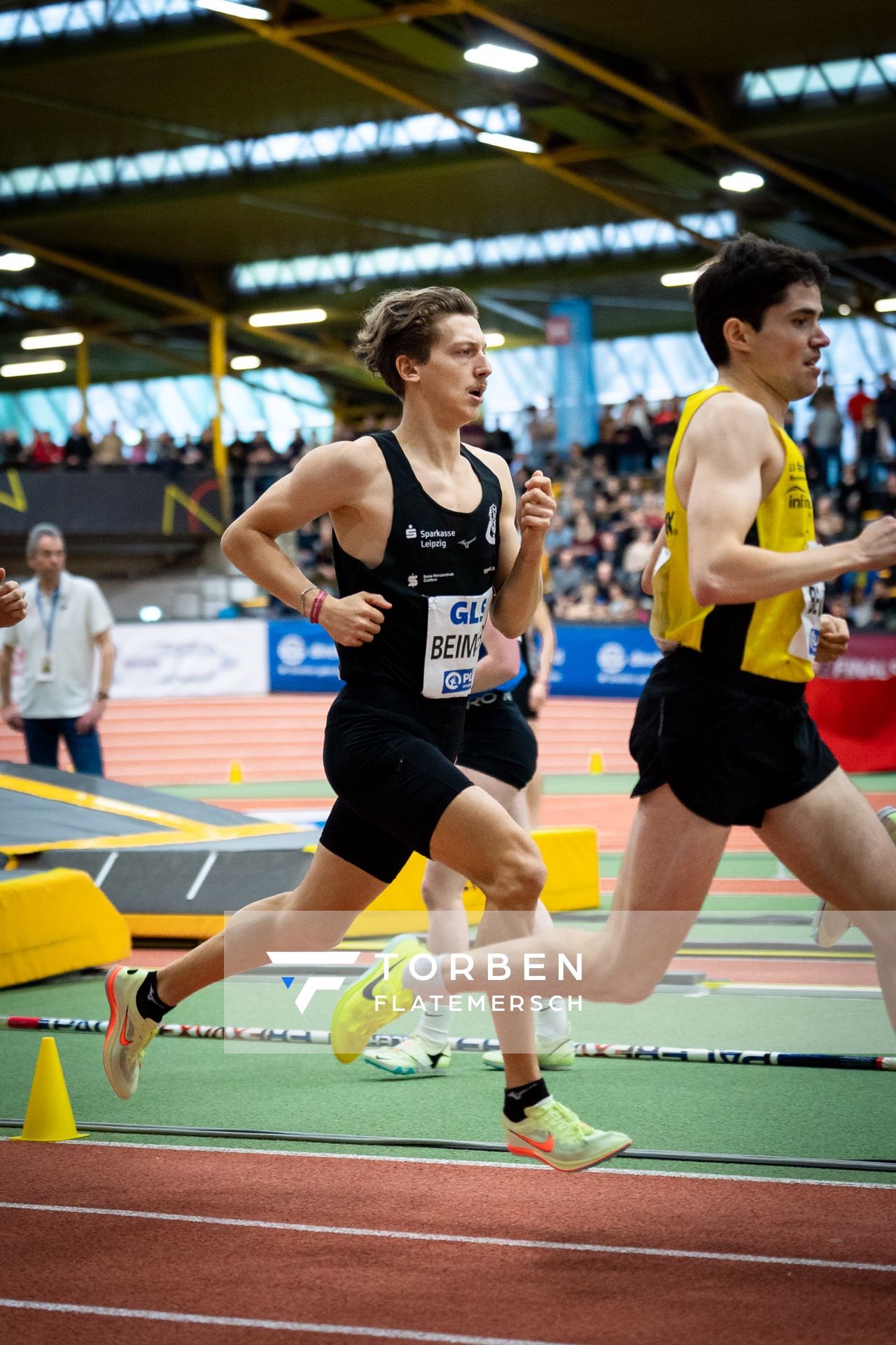 Artur Beimler (SC DHfK Leipzig e.V.) bei den Deutschen Leichtathletik-Hallenmeisterschaften am 19.02.2023 in der Helmut-Koernig-Halle in Dortmund