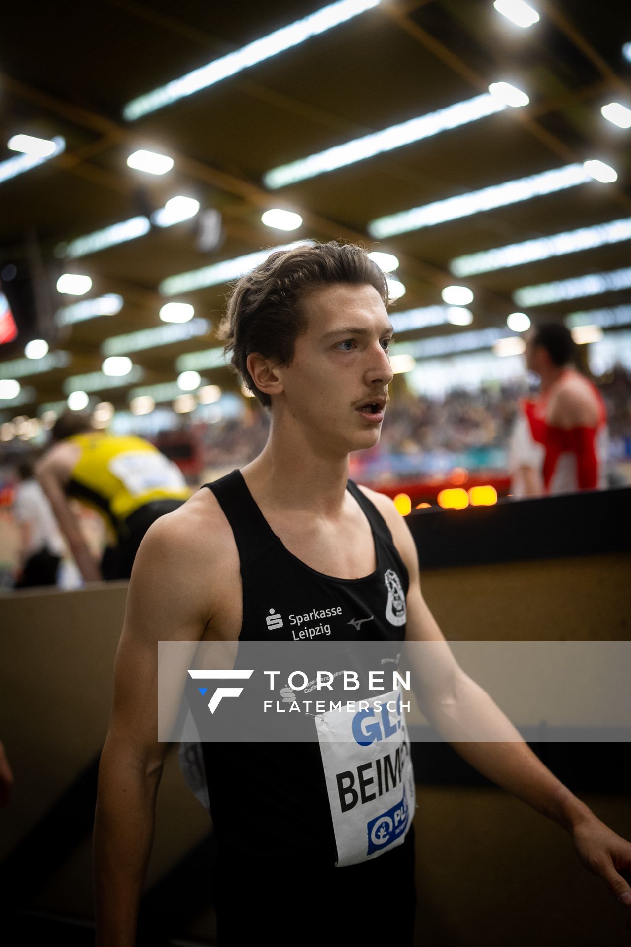 Artur Beimler (SC DHfK Leipzig e.V.) bei den Deutschen Leichtathletik-Hallenmeisterschaften am 19.02.2023 in der Helmut-Koernig-Halle in Dortmund