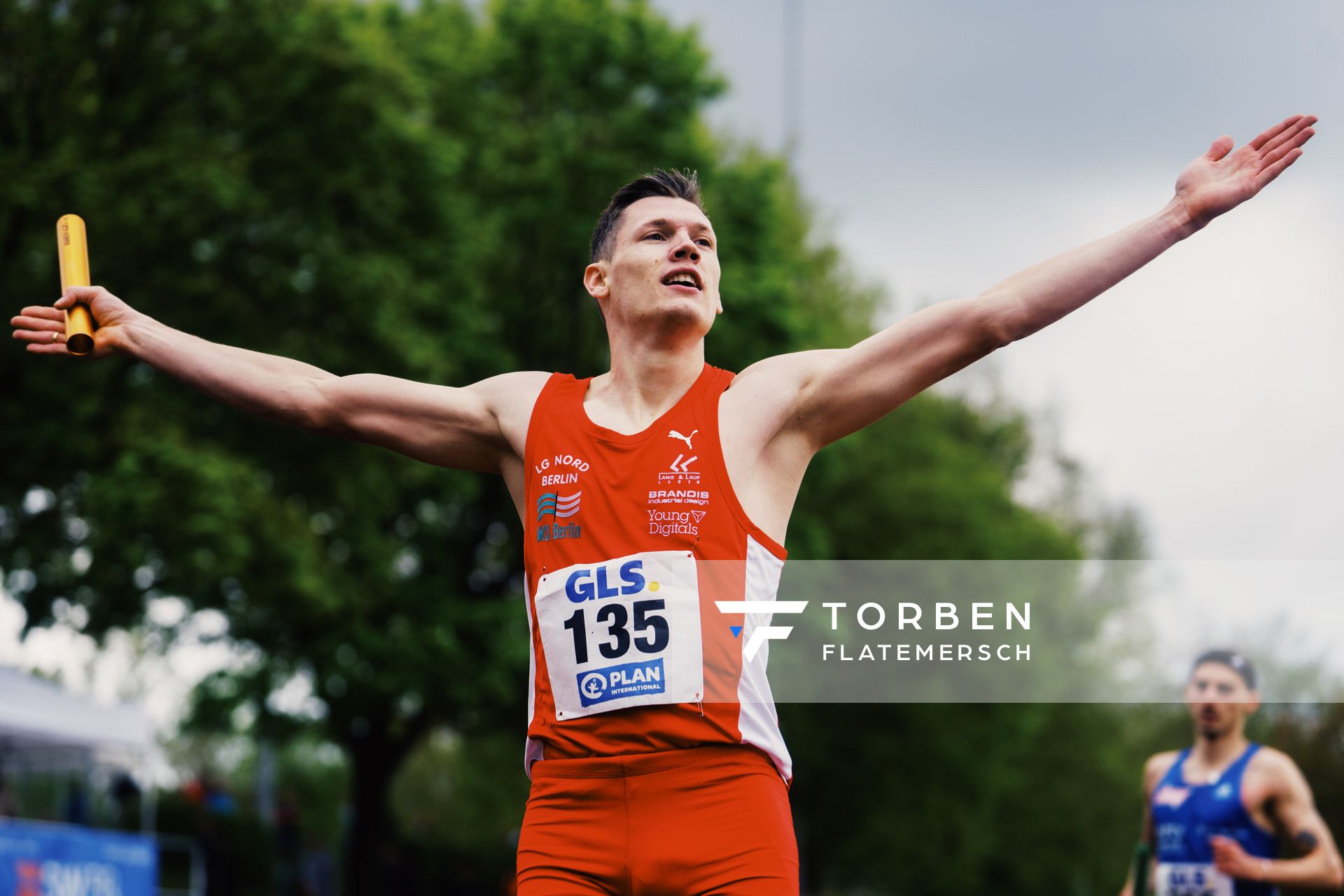 Marc Koch (LG Nord Berlin) am 29.04.2023 bei den deutschen Meisterschaften Langstaffel in Bietigheim-Bissingen