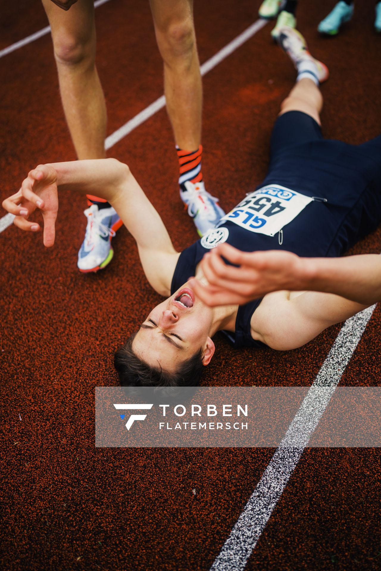 Luis Schaedlich (StG Duesseldorf) am 29.04.2023 bei den deutschen Meisterschaften Langstaffel in Bietigheim-Bissingen