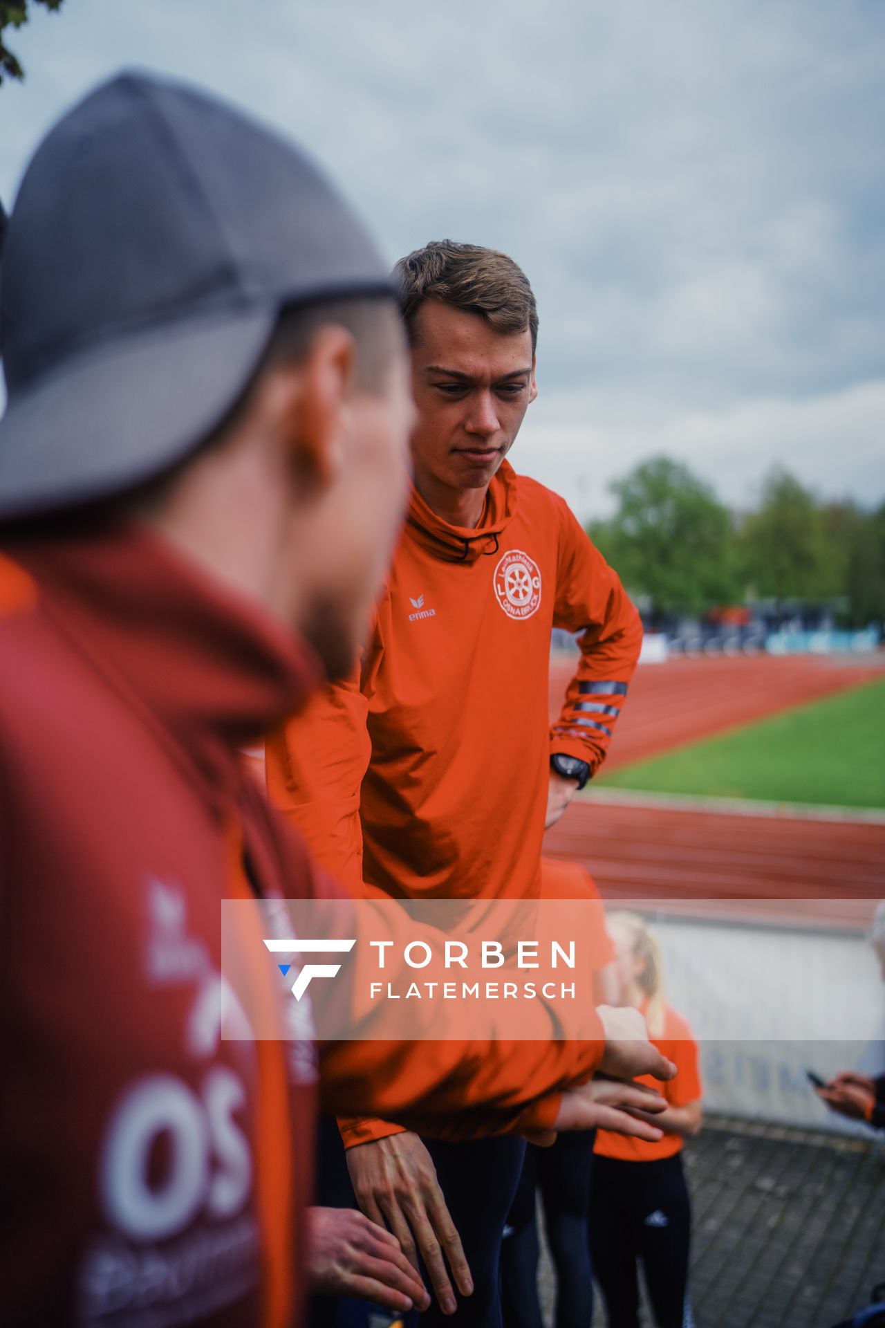 Erik Siemer (LG Osnabrueck) am 29.04.2023 bei den deutschen Meisterschaften Langstaffel in Bietigheim-Bissingen