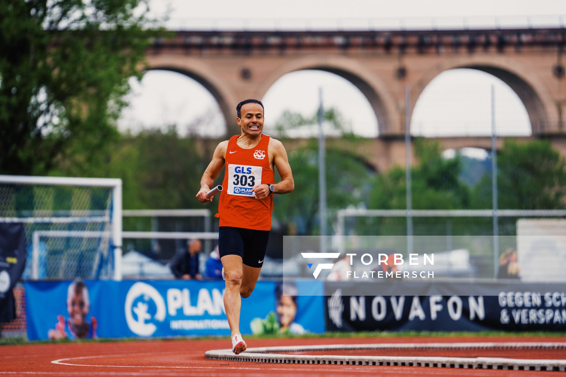 Malki El (StG Darmstadt-Eschenburg) am 29.04.2023 bei den deutschen Meisterschaften Langstaffel in Bietigheim-Bissingen