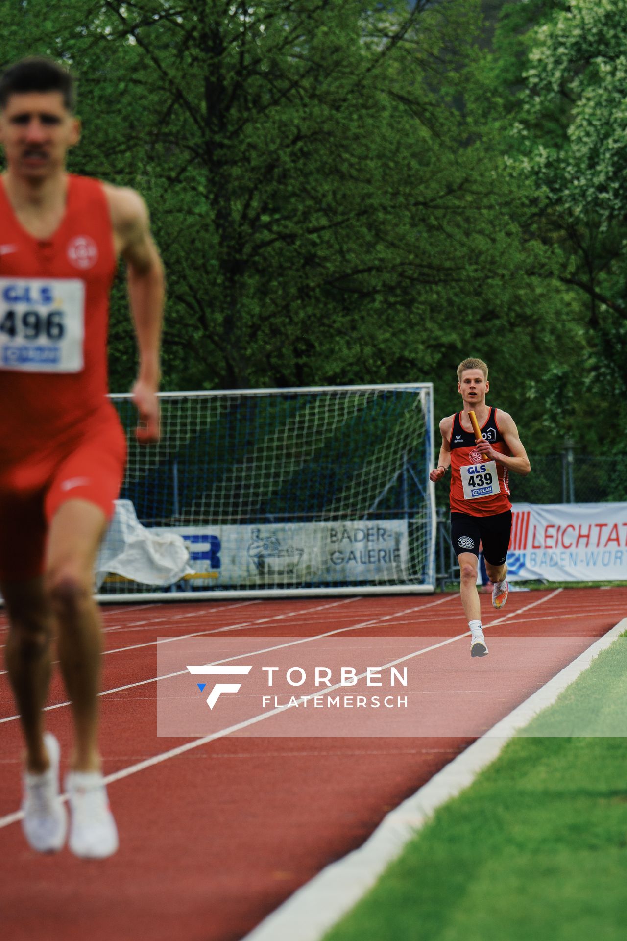 Mika Pikutzki (LG Osnabrueck) am 29.04.2023 bei den deutschen Meisterschaften Langstaffel in Bietigheim-Bissingen