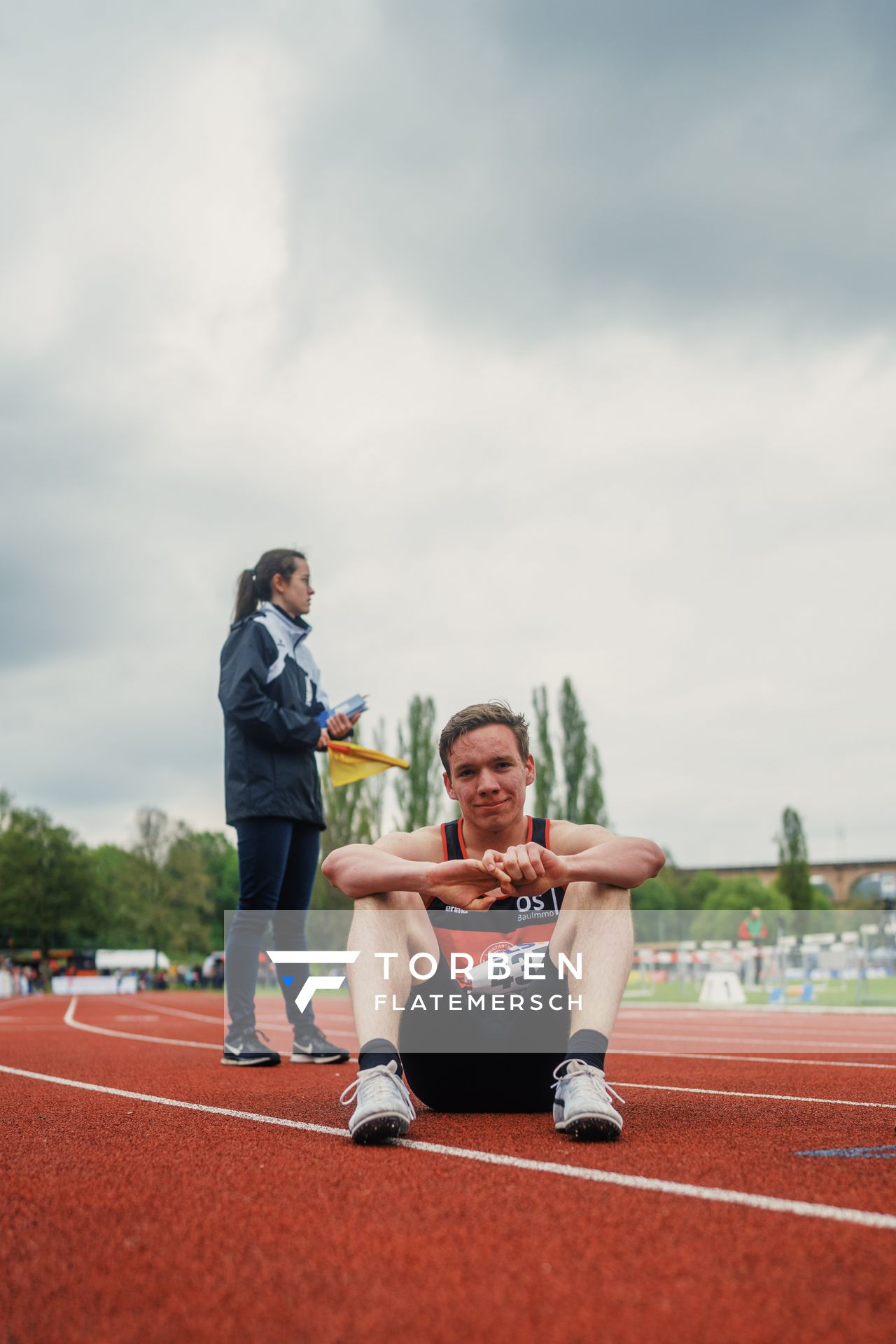 Henning Jeschke (LG Osnabrueck) am 29.04.2023 bei den deutschen Meisterschaften Langstaffel in Bietigheim-Bissingen