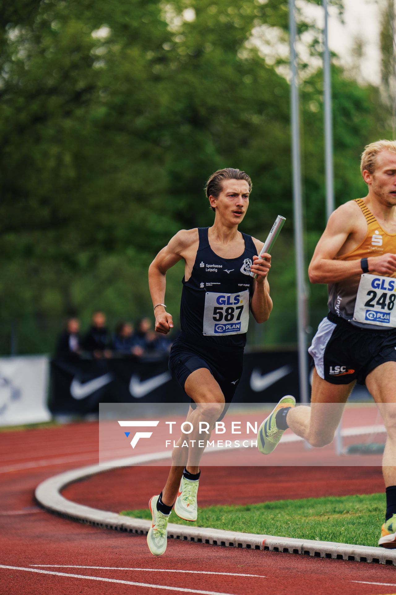 Artur Beimler (SC DHfK Leipzig e.V.) am 29.04.2023 bei den deutschen Meisterschaften Langstaffel in Bietigheim-Bissingen