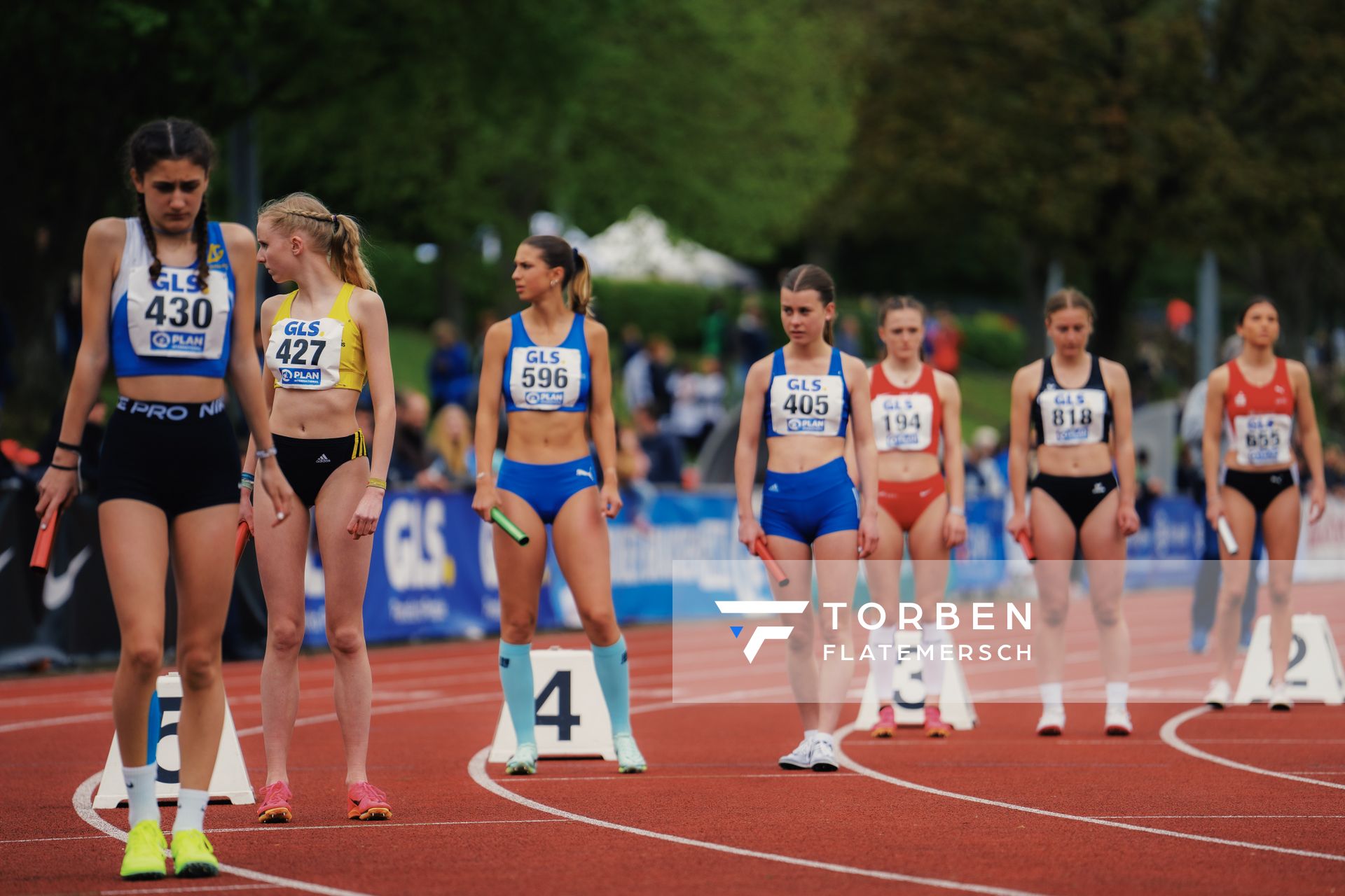 Start mit Paula Terhorst (VfL Loeningen) am 29.04.2023 bei den deutschen Meisterschaften Langstaffel in Bietigheim-Bissingen