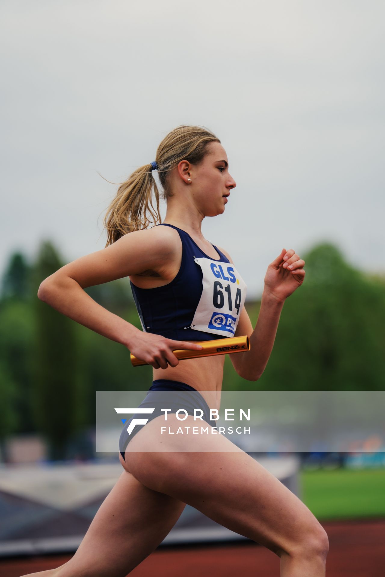 Philina Denisow (StG Team Thueringen) am 29.04.2023 bei den deutschen Meisterschaften Langstaffel in Bietigheim-Bissingen