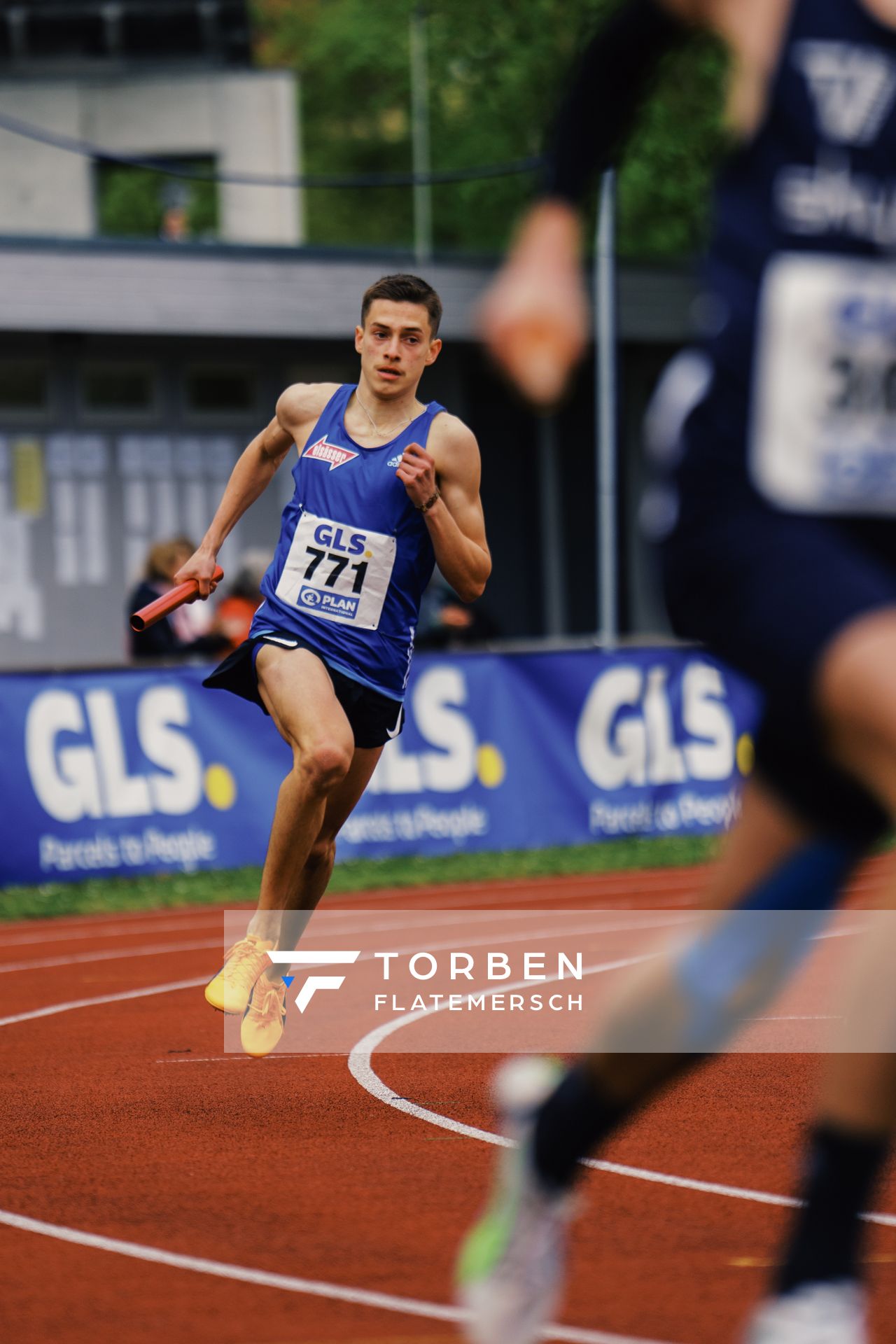 Alexander Stepanov (VfL Sindelfingen) am 29.04.2023 bei den deutschen Meisterschaften Langstaffel in Bietigheim-Bissingen