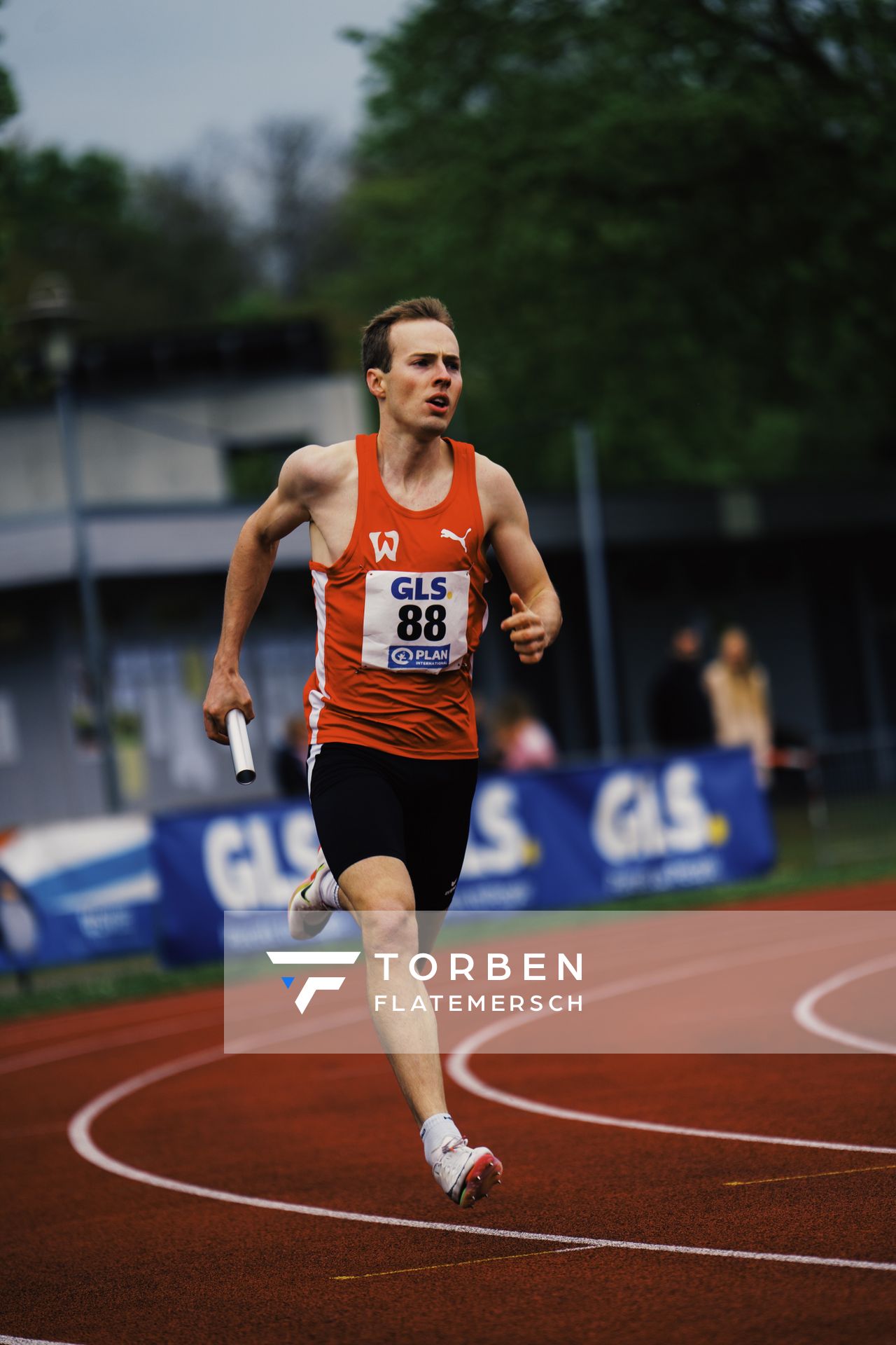 Malte Hinrichs (SG Walldorf Astoria 1902) am 29.04.2023 bei den deutschen Meisterschaften Langstaffel in Bietigheim-Bissingen