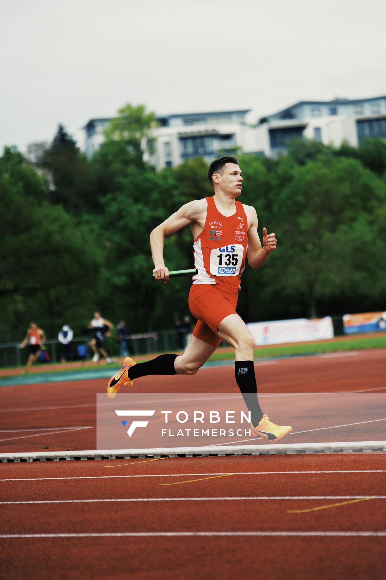 Marc Koch (LG Nord Berlin) am 29.04.2023 bei den deutschen Meisterschaften Langstaffel in Bietigheim-Bissingen