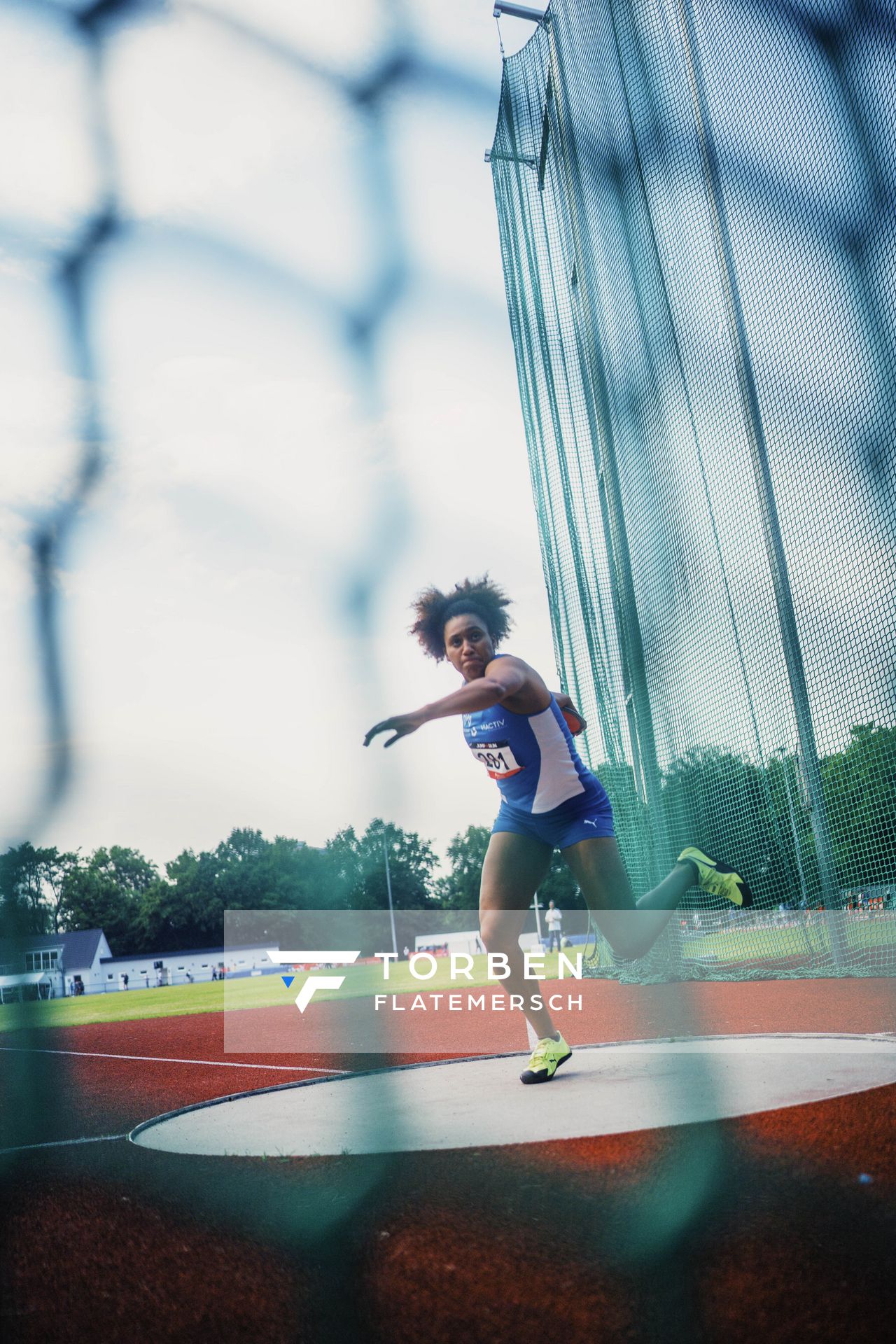 Joyce Oguama (TV Wattenscheid 01) am 07.06.2023 beim Jump n Run Meeting im Stadion Dortmund-Hacheney in Dortmund