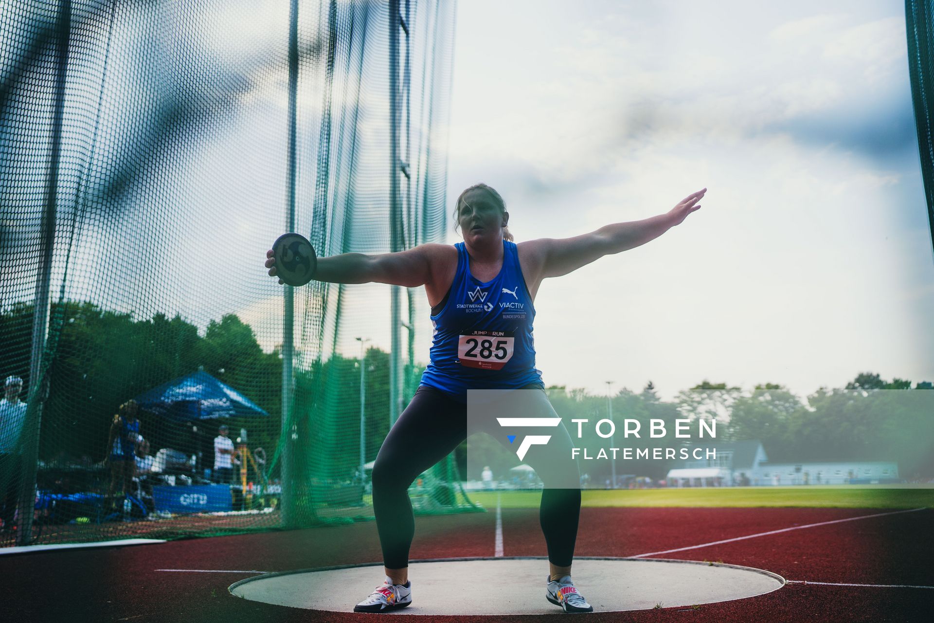 Julia Ritter (TV Wattenscheid 01) am 07.06.2023 beim Jump n Run Meeting im Stadion Dortmund-Hacheney in Dortmund