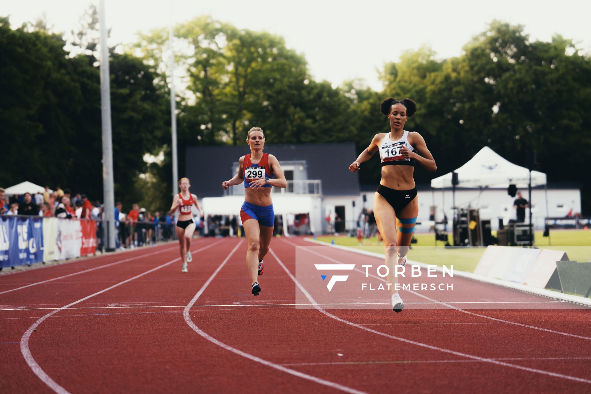 Frauke Poepplow (Werdener Turnerbund) am 07.06.2023 beim Jump n Run Meeting im Stadion Dortmund-Hacheney in Dortmund