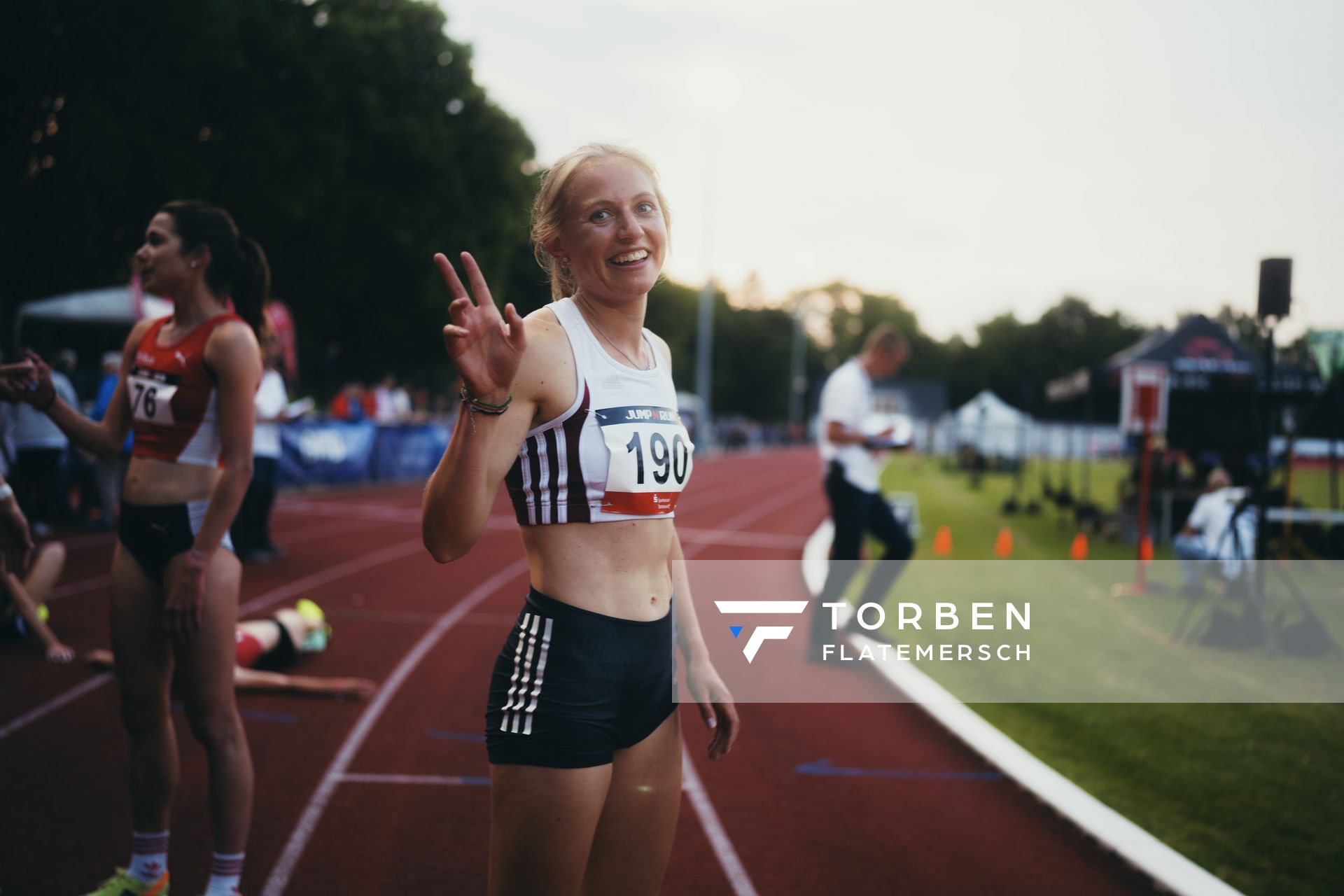 Ann-Christin Opitz (SC Melle 03) am 07.06.2023 beim Jump n Run Meeting im Stadion Dortmund-Hacheney in Dortmund