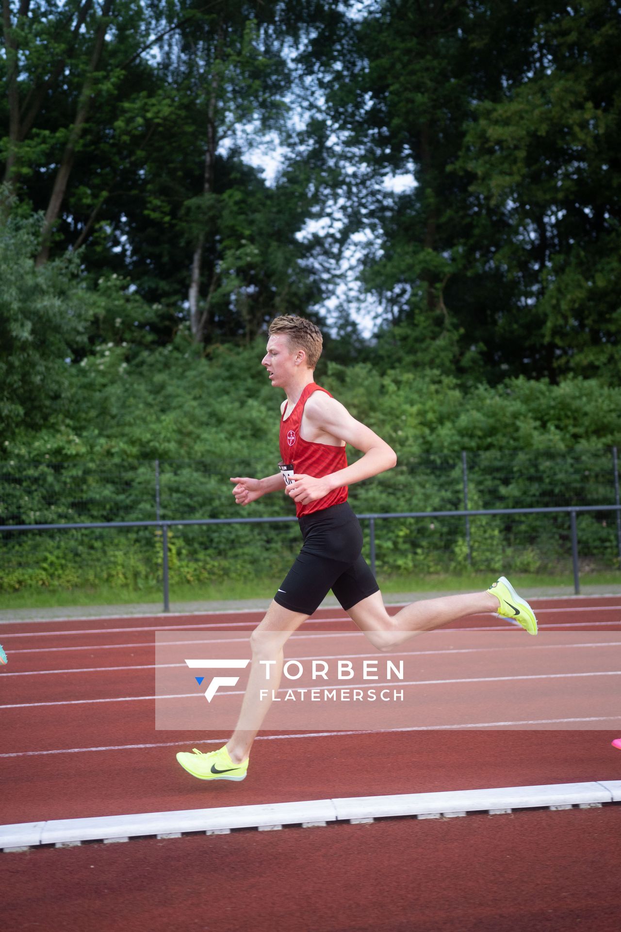 Jonas Patri (TSV Bayer 04 Leverkusen) am 07.06.2023 beim Jump n Run Meeting im Stadion Dortmund-Hacheney in Dortmund
