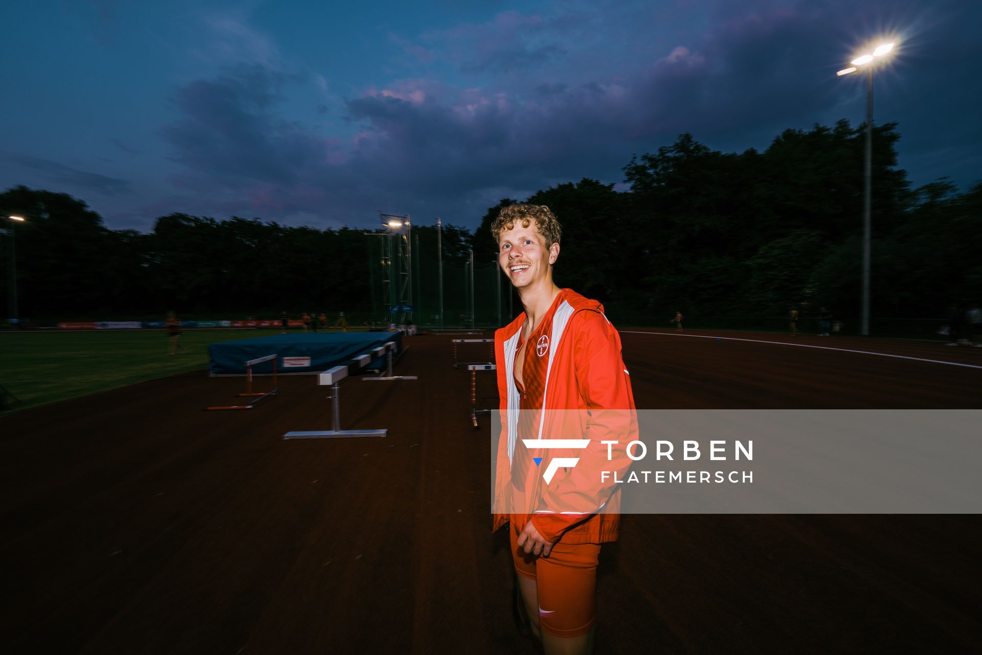 Steffen Riestenpatt (TSV Bayer 04 Leverkusen) am 07.06.2023 beim Jump n Run Meeting im Stadion Dortmund-Hacheney in Dortmund