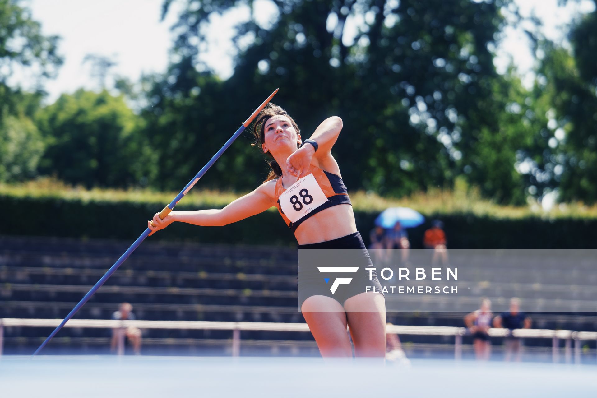 Madita Thomas (SG Bredenbeck-Holtensen) am 10.06.2023 waehrend den NLV + BLV U20/U16 Landesmeisterschaften im Stadion Berliner Ring in Verden