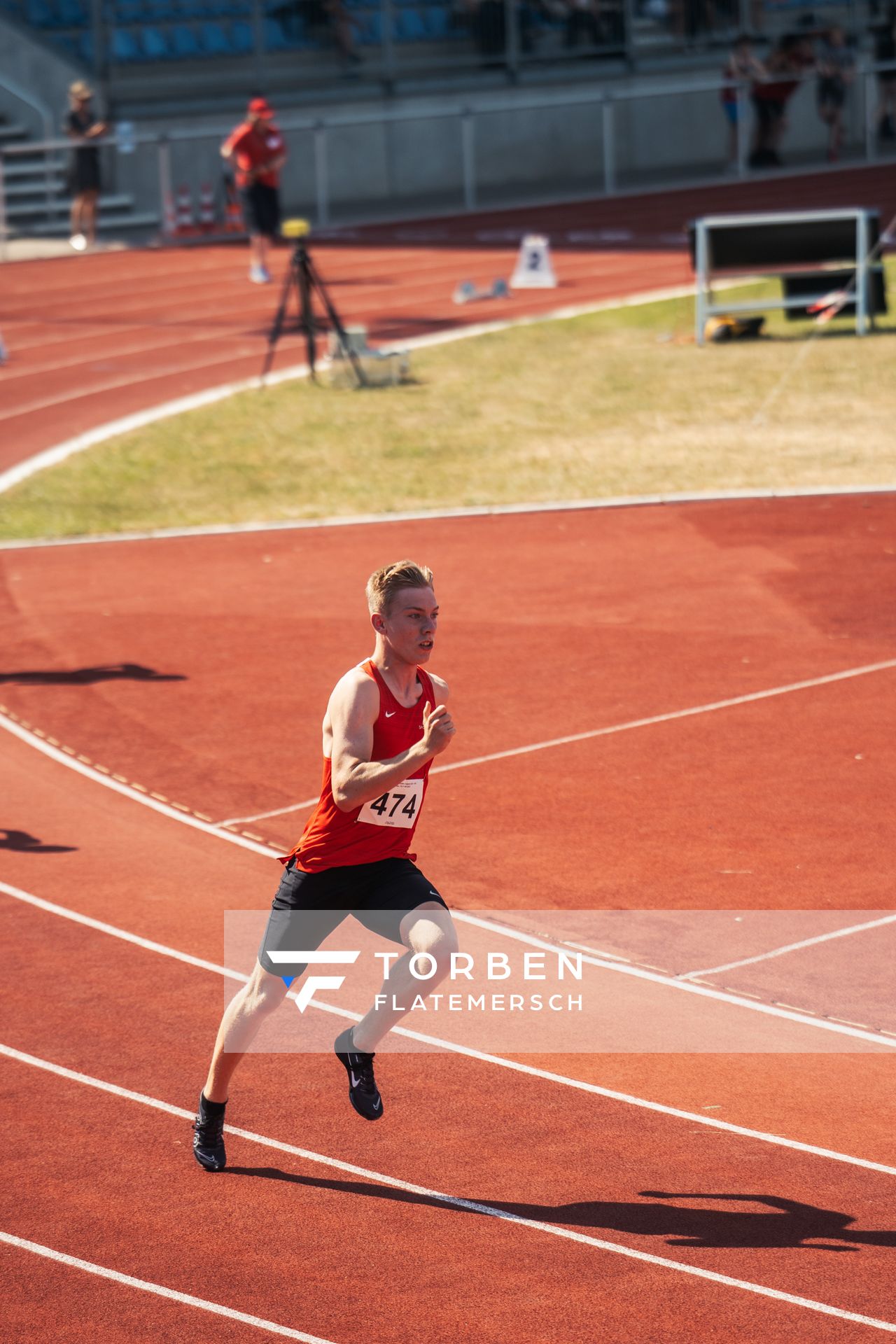 Thorben Finke (SV Sigiltra Soegel) ueber 400m am 10.06.2023 waehrend den NLV + BLV U20/U16 Landesmeisterschaften im Stadion Berliner Ring in Verden