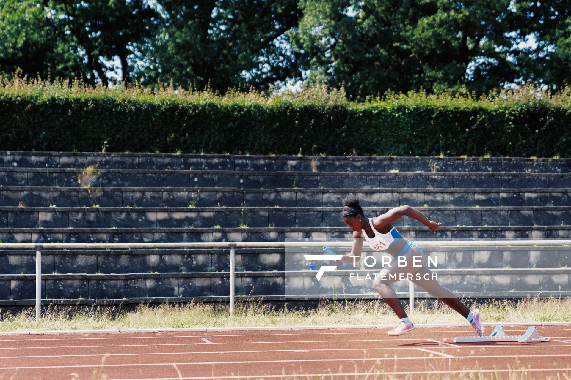 Bernice Amofa (VfL Stade) am 11.06.2023 waehrend den NLV + BLV U20/U16 Landesmeisterschaften im Stadion Berliner Ring in Verden