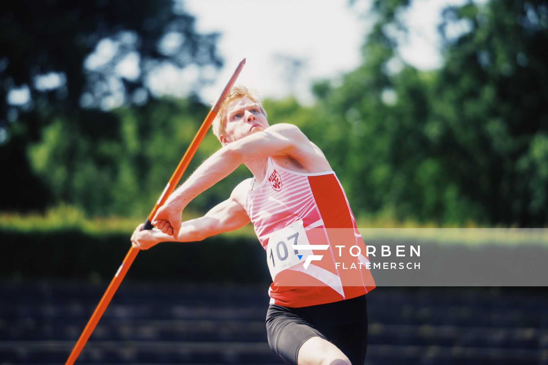 Torben Prepens (TV Cloppenburg) am 11.06.2023 waehrend den NLV + BLV U20/U16 Landesmeisterschaften im Stadion Berliner Ring in Verden