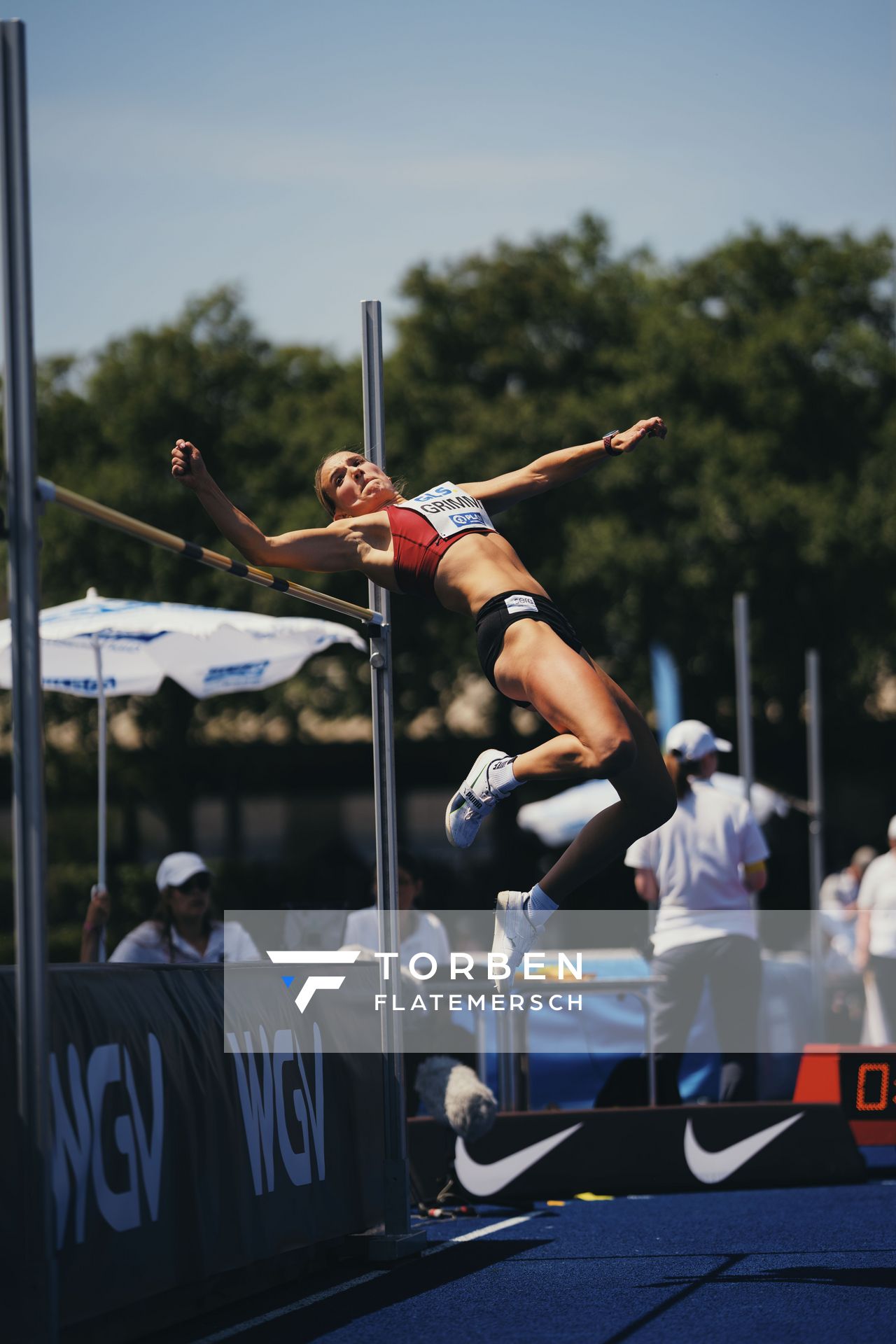 Vanessa Grimm (GER/Koenigsteiner LV) im Hochsprung am 17.06.2023 beim Stadtwerke Ratingen Mehrkampf-Meeting im Stadion am Stadionring in Ratingen