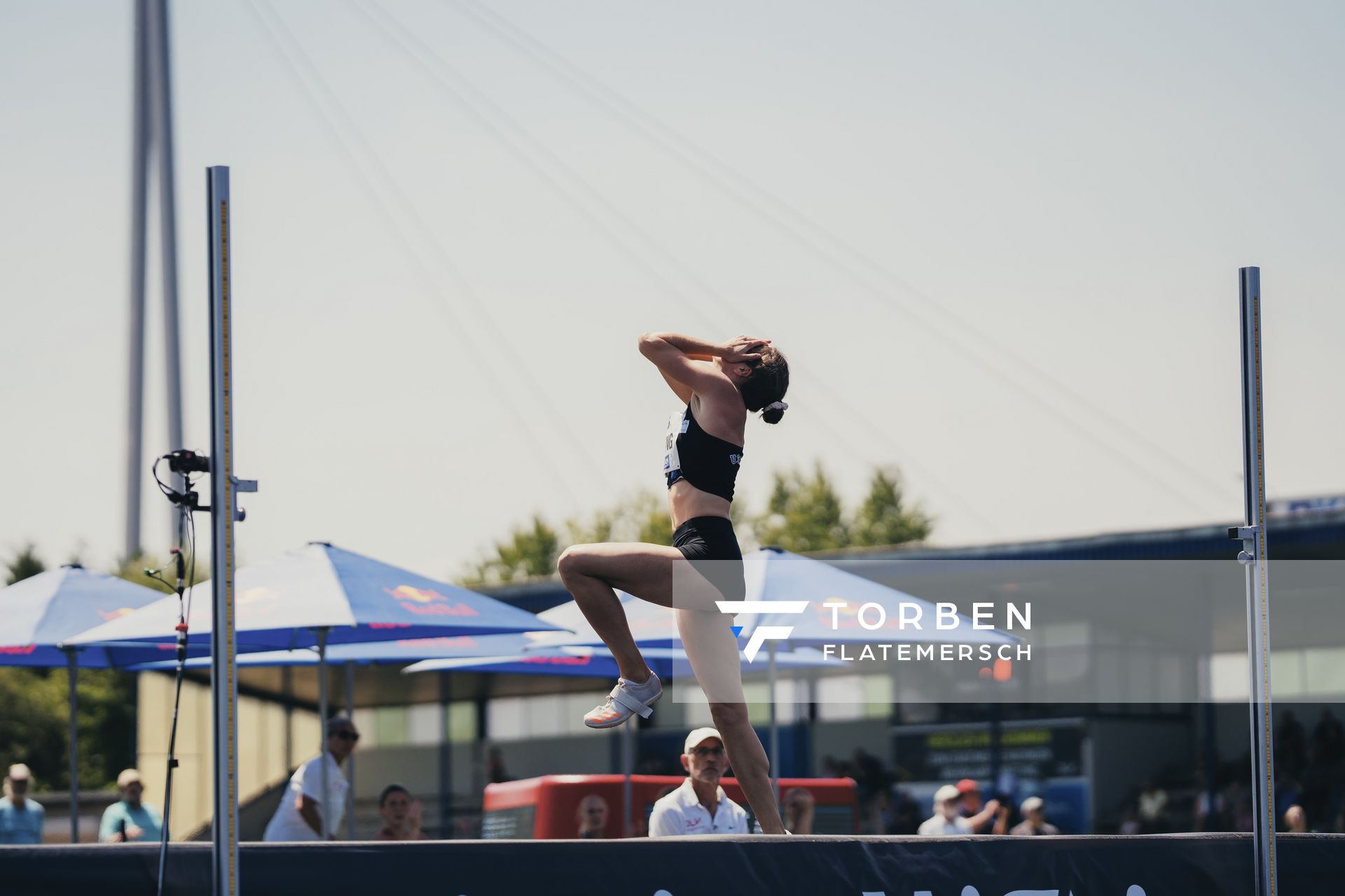 Mareike Roesing (GER/USC Mainz) im Hochsprung am 17.06.2023 beim Stadtwerke Ratingen Mehrkampf-Meeting im Stadion am Stadionring in Ratingen