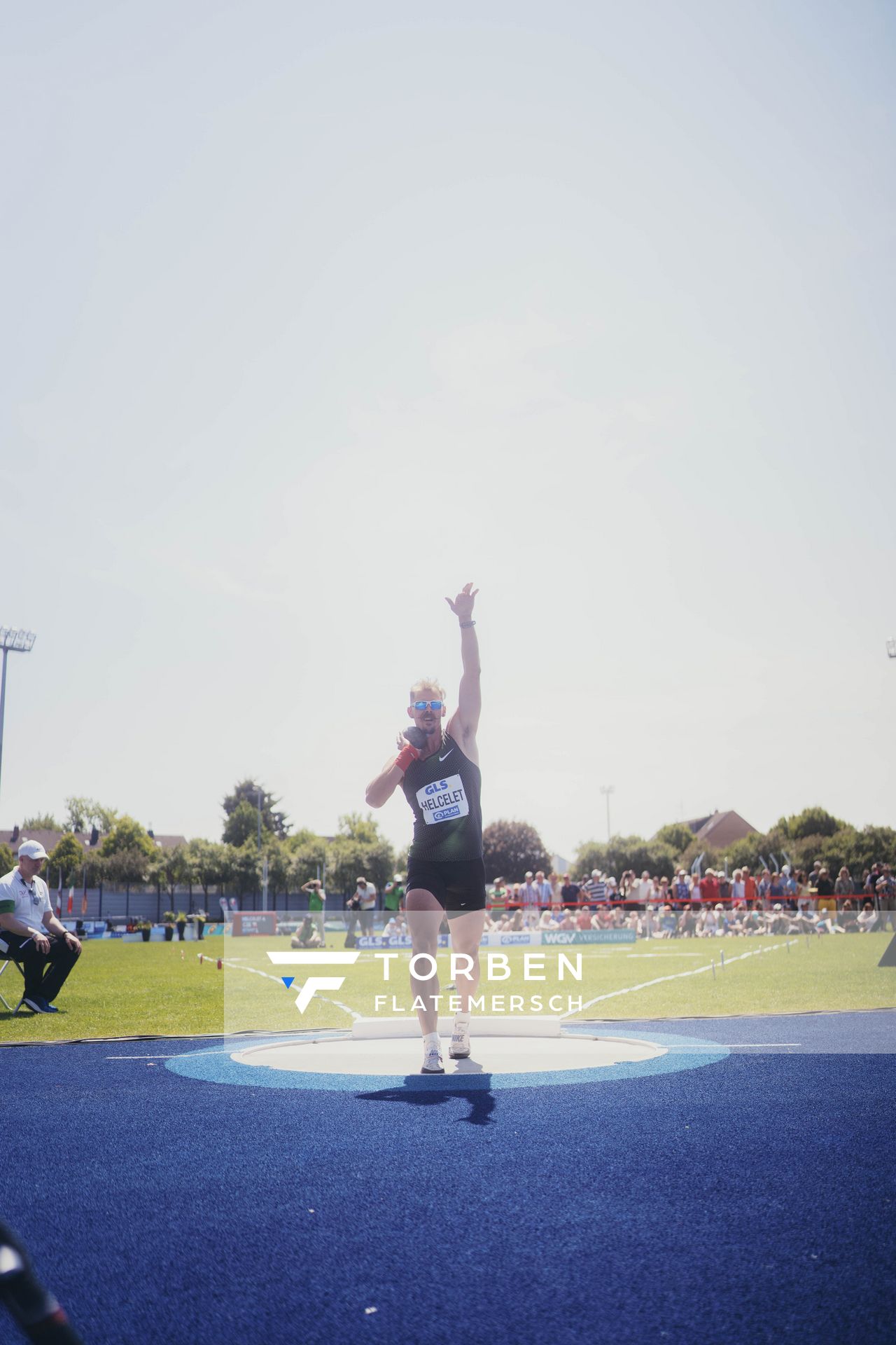 Adam Sebastian Helcelet (CZE/Tschechien) im Kugelstoßen im Hochsprung am 17.06.2023 beim Stadtwerke Ratingen Mehrkampf-Meeting im Stadion am Stadionring in Ratingen