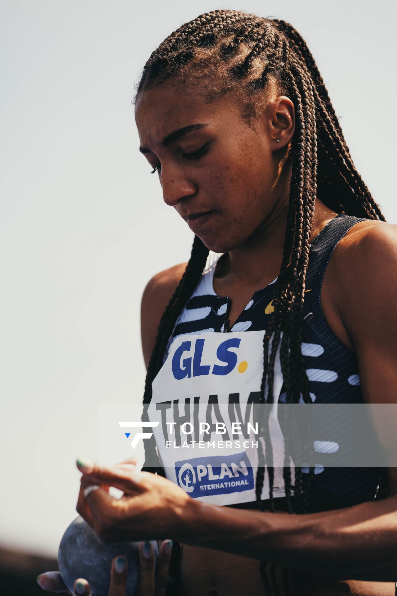 Nafissatou Thiam (BEL/Belgien) beim Kugelstoßen am 17.06.2023 beim Stadtwerke Ratingen Mehrkampf-Meeting im Stadion am Stadionring in Ratingen