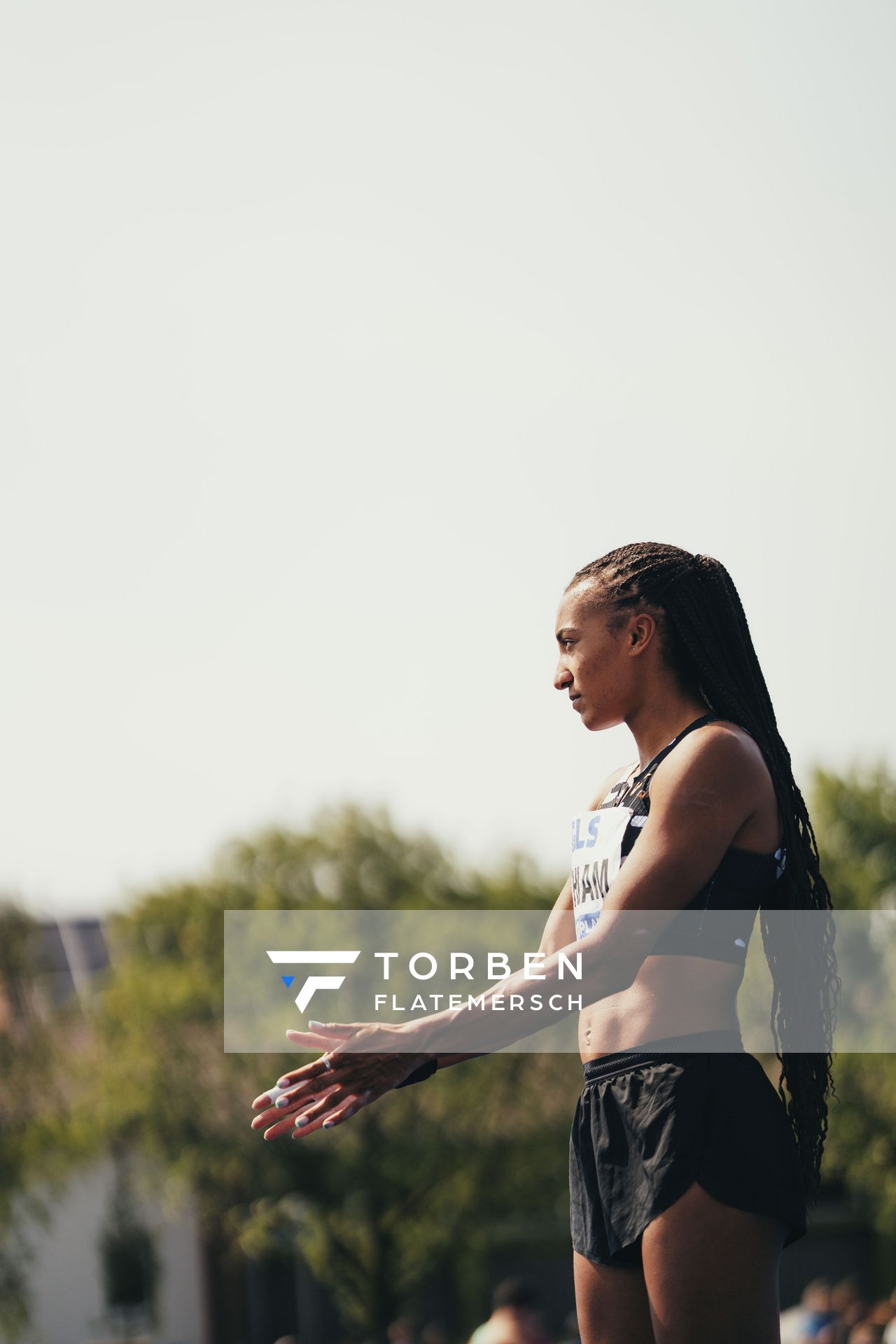 Nafissatou Thiam (BEL/Belgien) beim Kugelstoßen am 17.06.2023 beim Stadtwerke Ratingen Mehrkampf-Meeting im Stadion am Stadionring in Ratingen