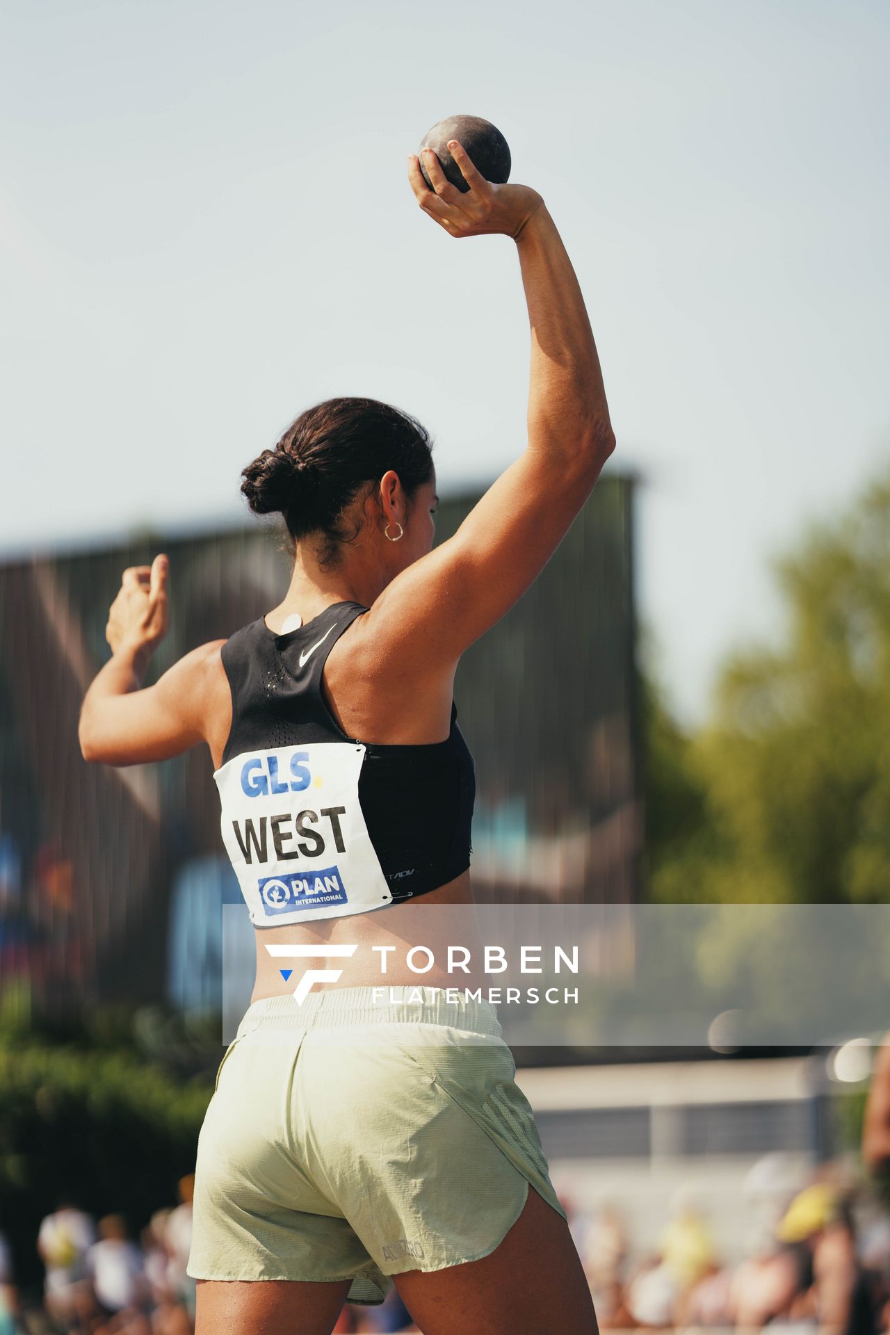 Tori West (AUS/Australien) am 17.06.2023 beim Stadtwerke Ratingen Mehrkampf-Meeting im Stadion am Stadionring in Ratingen