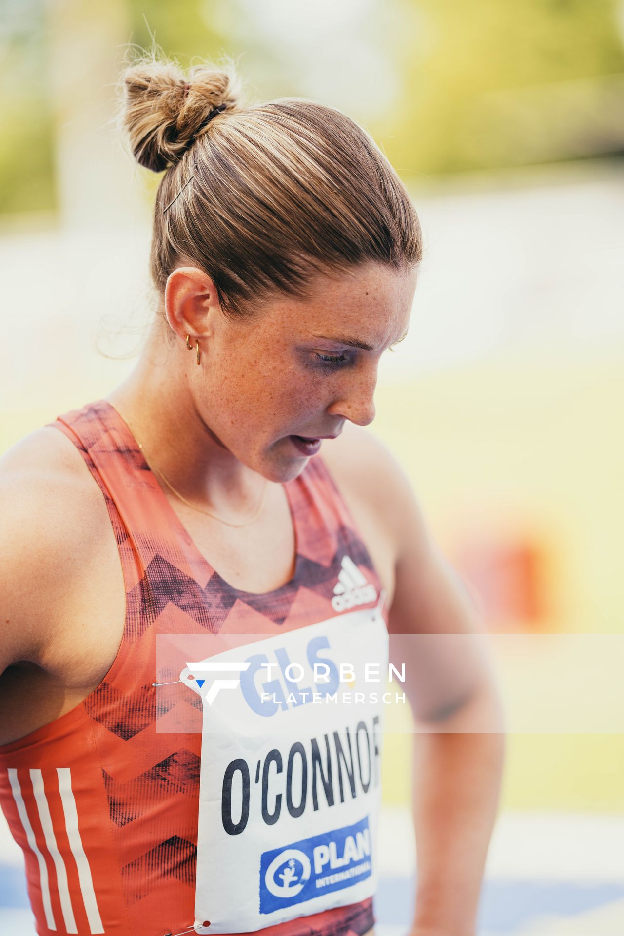 Kate O‘Connor (IRL/Irland) am 17.06.2023 beim Stadtwerke Ratingen Mehrkampf-Meeting im Stadion am Stadionring in Ratingen