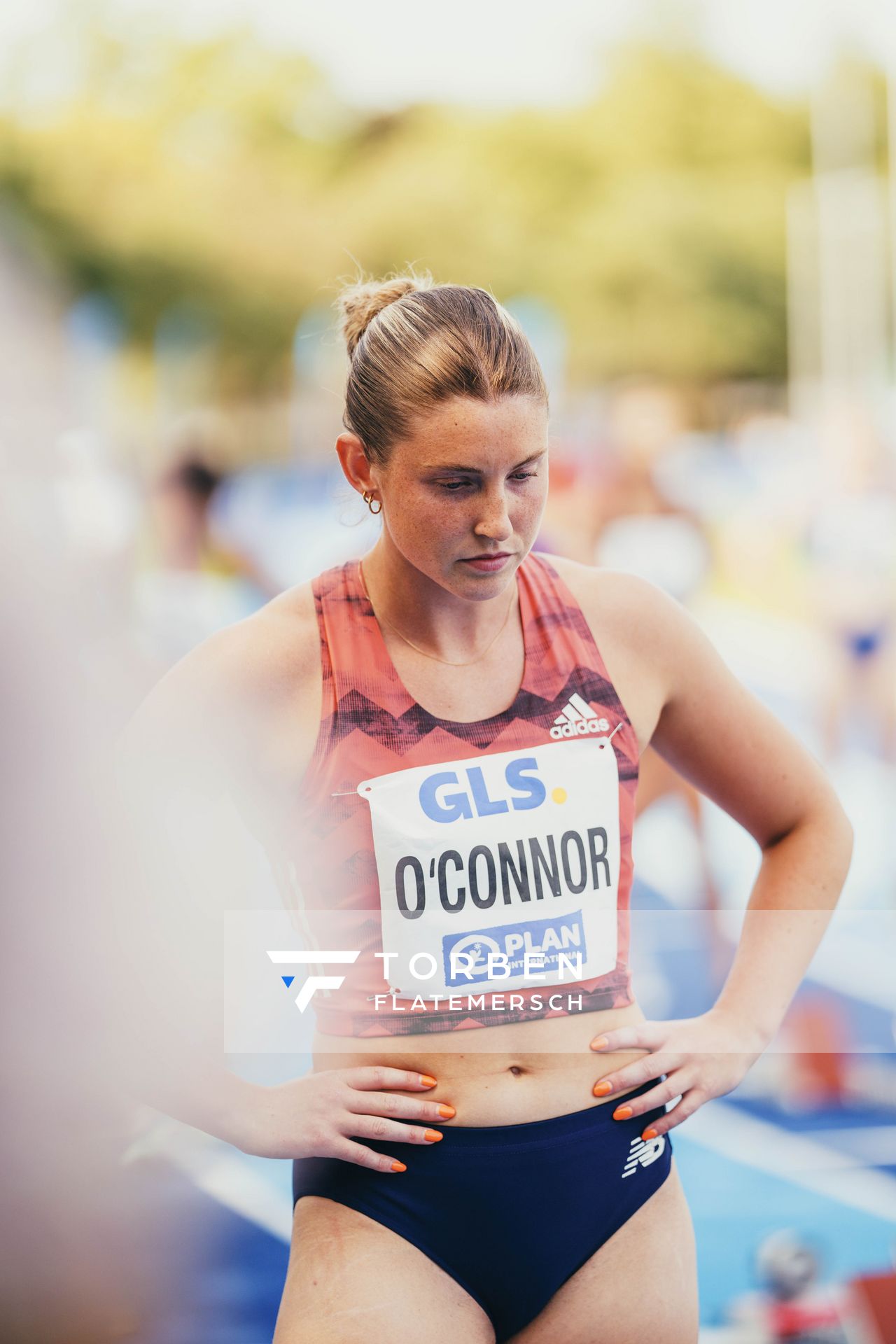 Kate O‘Connor (IRL/Irland) am 17.06.2023 beim Stadtwerke Ratingen Mehrkampf-Meeting im Stadion am Stadionring in Ratingen