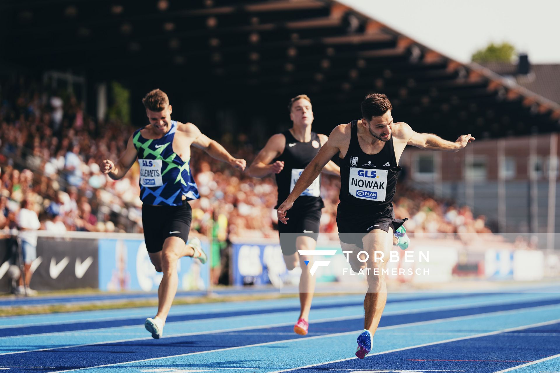 Tim Nowak (GER/SSV Ulm 1846) ueber 400m am 17.06.2023 beim Stadtwerke Ratingen Mehrkampf-Meeting im Stadion am Stadionring in Ratingen