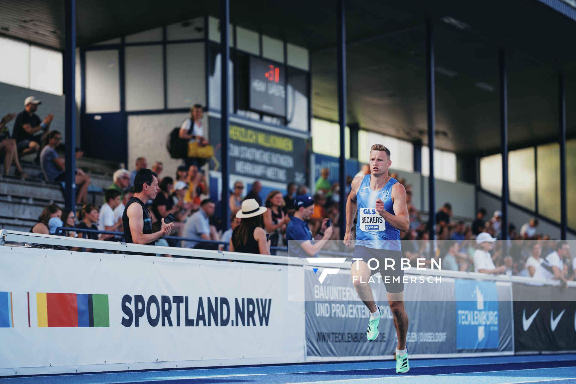 Nico Beckers (GER/LAV Bayer Uerd./Dormagen) beim 400m Lauf am 17.06.2023 beim Stadtwerke Ratingen Mehrkampf-Meeting im Stadion am Stadionring in Ratingen