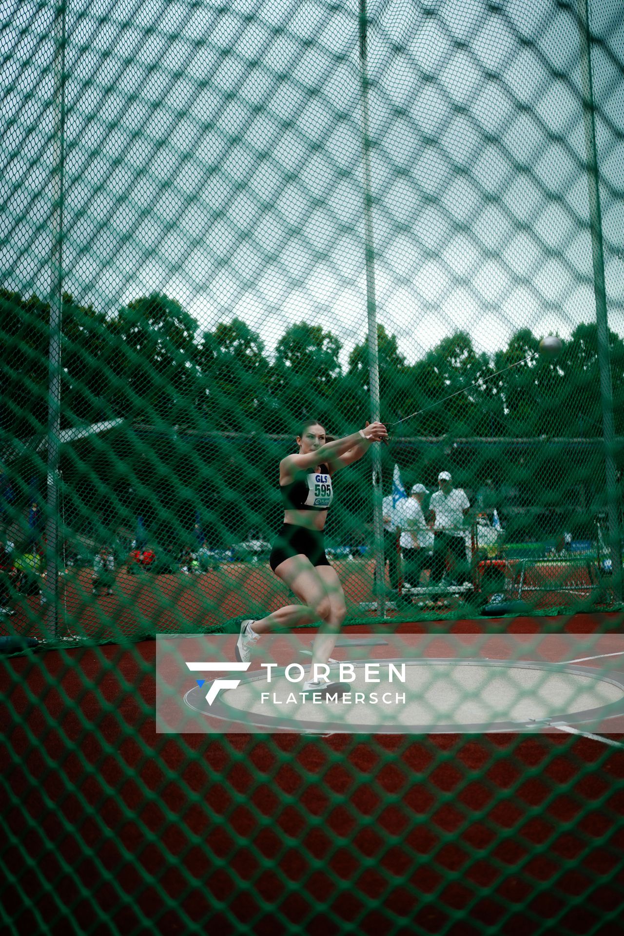 Aileen Kuhn (LAZ Ludwigsburg) am 01.07.2023 waehrend den deutschen U23 Leichtathletik-Meisterschaften im Jahnstadion in Göttingen
