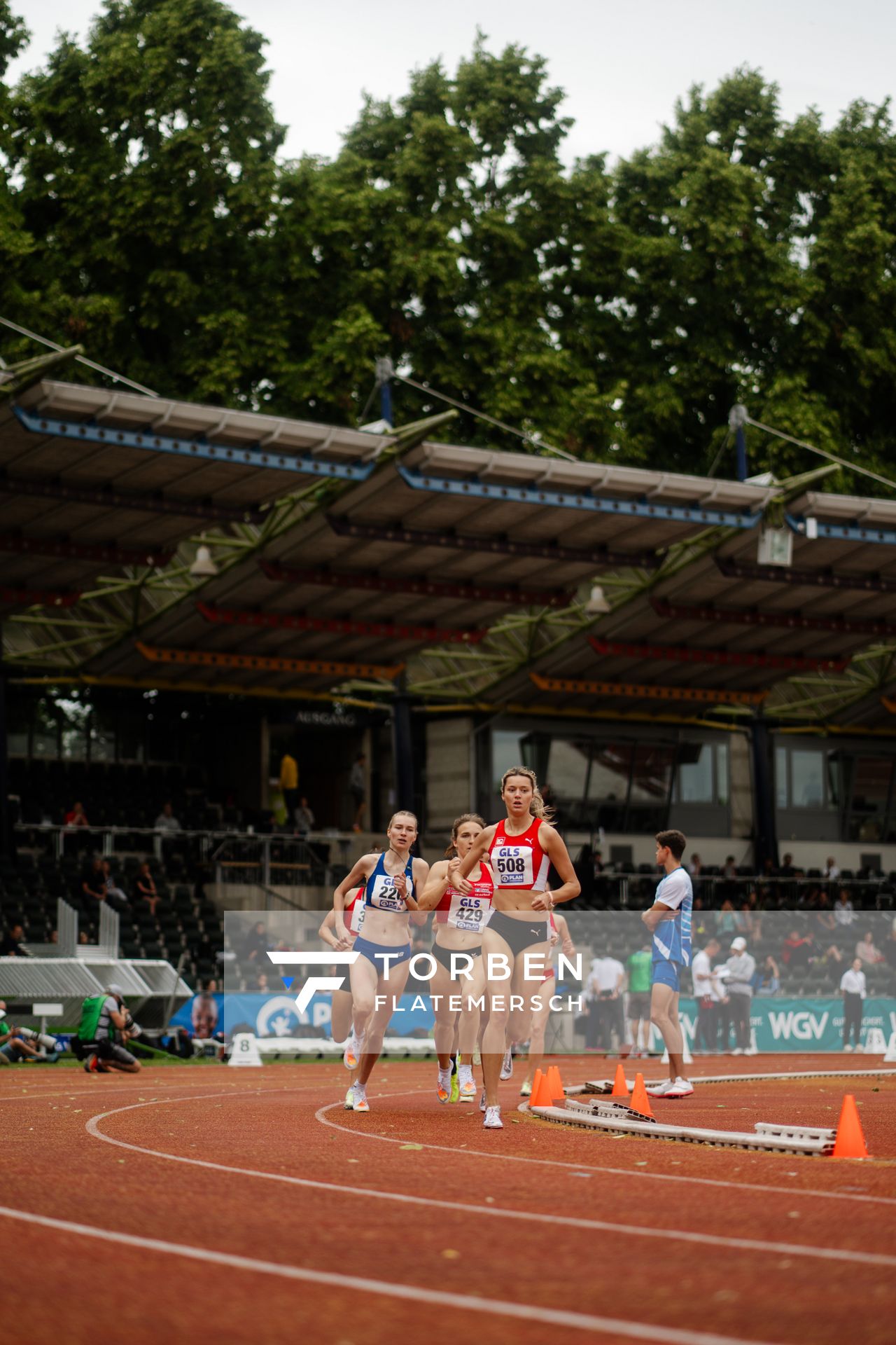 Lina Hanich (LC Paderborn) am 01.07.2023 waehrend den deutschen U23 Leichtathletik-Meisterschaften im Jahnstadion in Göttingen