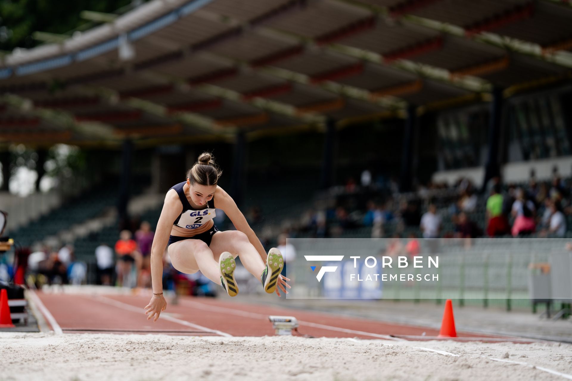 Katharina Flaig (LG Offenburg) am 02.07.2023 waehrend den deutschen U23 Leichtathletik-Meisterschaften im Jahnstadion in Göttingen