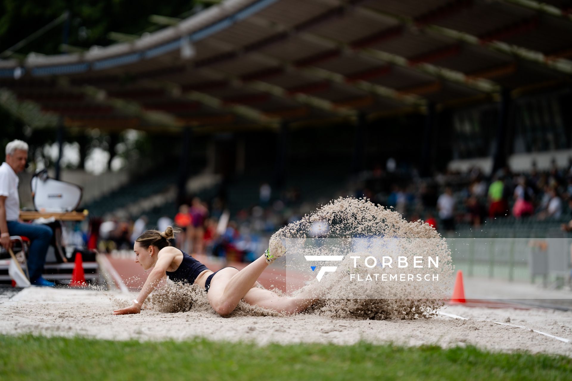 Katharina Flaig (LG Offenburg) am 02.07.2023 waehrend den deutschen U23 Leichtathletik-Meisterschaften im Jahnstadion in Göttingen