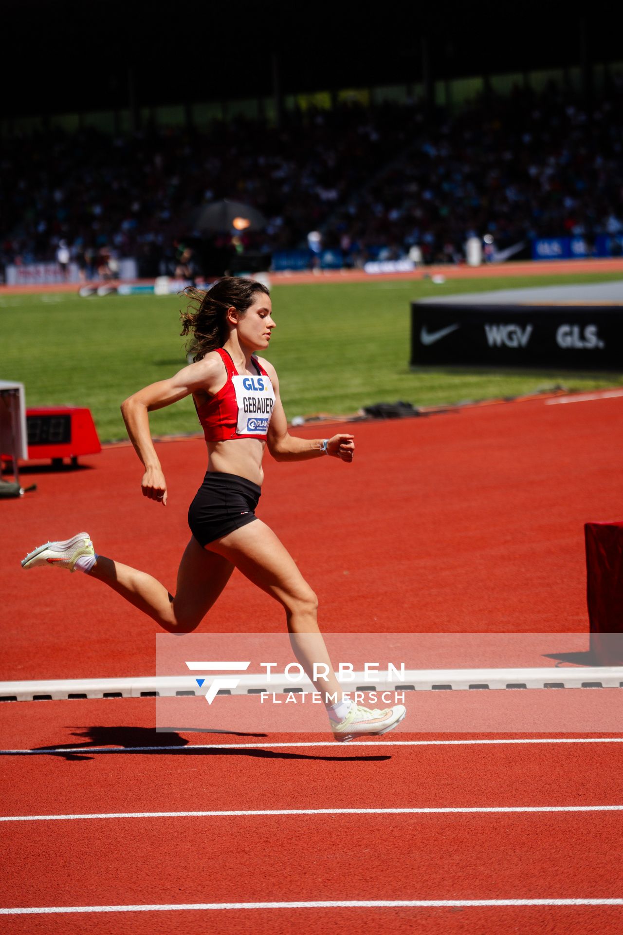 Anne Gebauer (VfL Eintracht Hannover) während der 113. Deutschen Leichtathletik-Meisterschaften am 08.07.2023 im Auestadion in Kassel