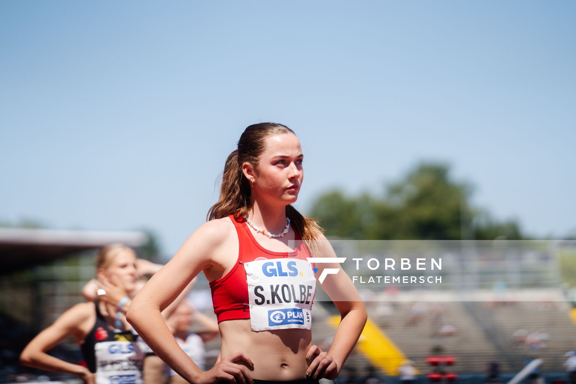 Smilla Kolbe (VfL Eintracht Hannover) während der 113. Deutschen Leichtathletik-Meisterschaften am 08.07.2023 im Auestadion in Kassel