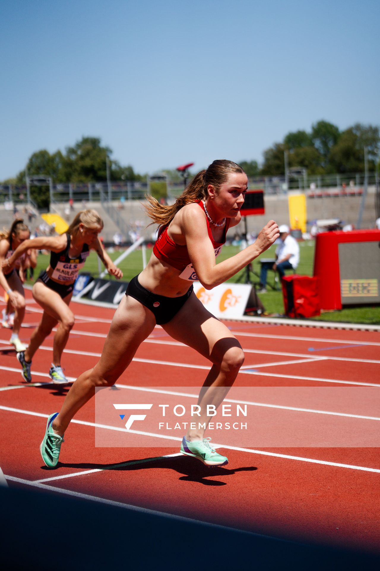 Smilla Kolbe (VfL Eintracht Hannover) während der 113. Deutschen Leichtathletik-Meisterschaften am 08.07.2023 im Auestadion in Kassel