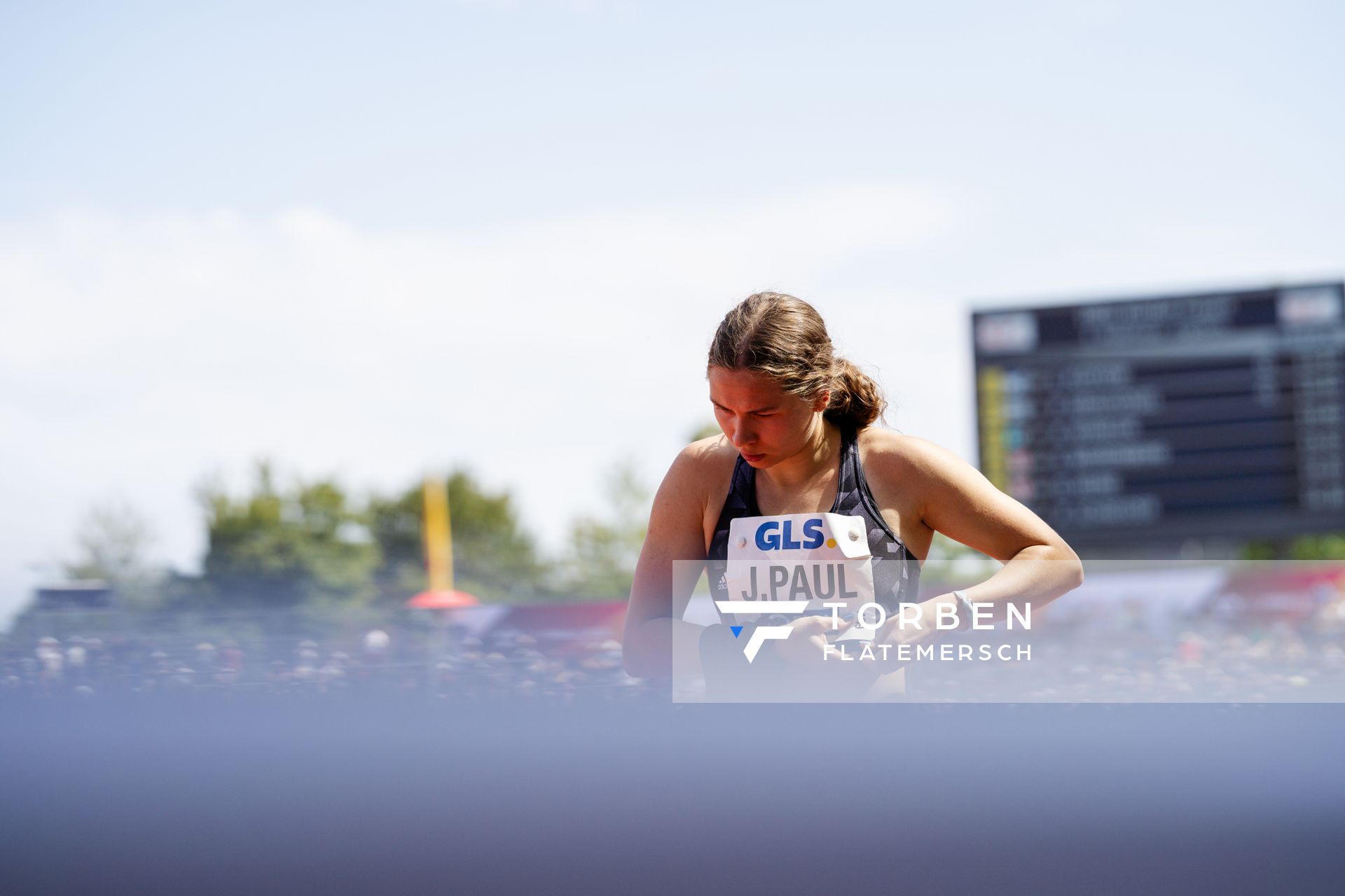 Johanna Paul (Hannover 96) während der 113. Deutschen Leichtathletik-Meisterschaften am 08.07.2023 im Auestadion in Kassel